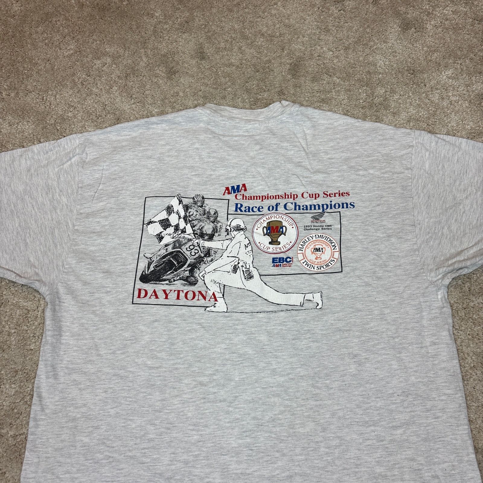 Hanes × Vintage VTG 90s Daytona Championship Cup Race of Champions Shirt XL Size US XL / EU 56 / 4 - 2 Thumbnail