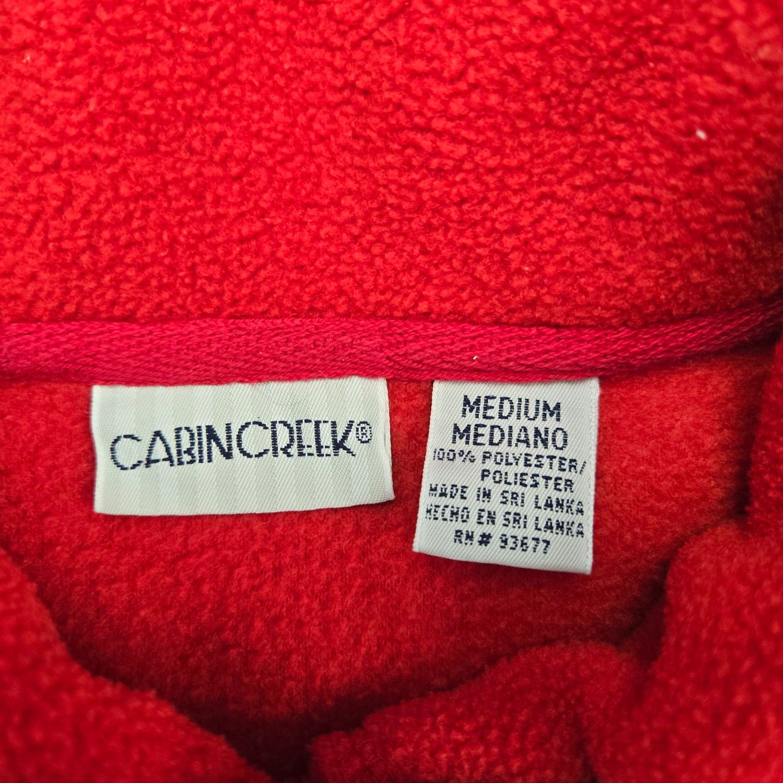 Cabin Creek Y2K Cherry Red Button Down Fleece Jacket Size Medium Size M / US 6-8 / IT 42-44 - 4 Thumbnail