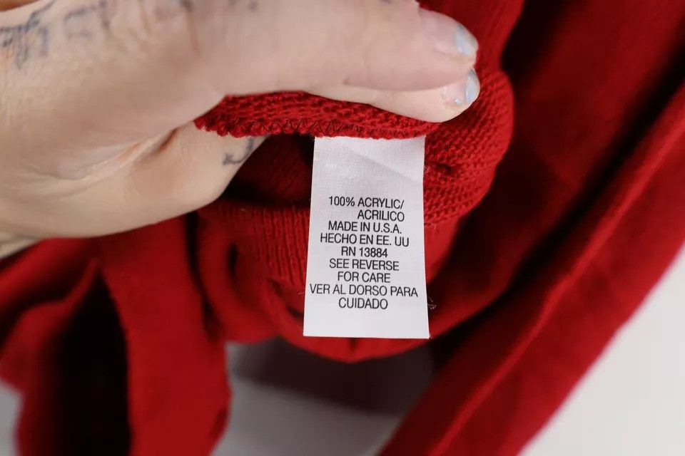 Izod Vintage 70s Izod Knit V-Neck Sweater Red Acrylic USA Size US XL / EU 56 / 4 - 6 Thumbnail