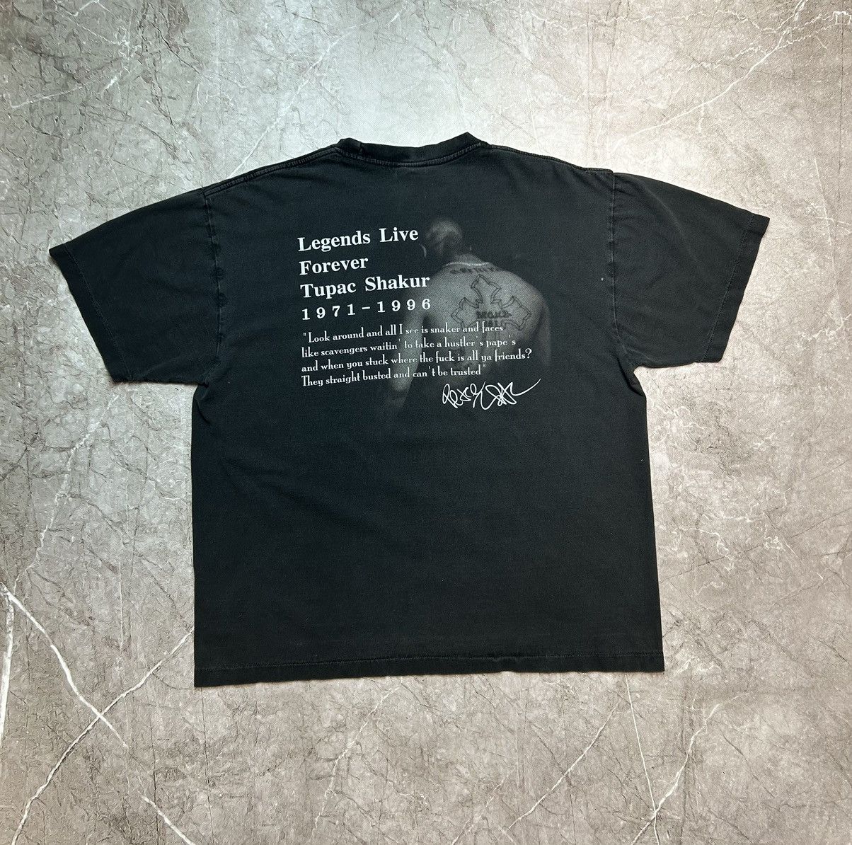 Band Tees × Rap Tees × Vintage 2PAC T-shirt 1971 - 1996 Tee Rap Vintage 90s Size US L / EU 52-54 / 3 - 4 Thumbnail