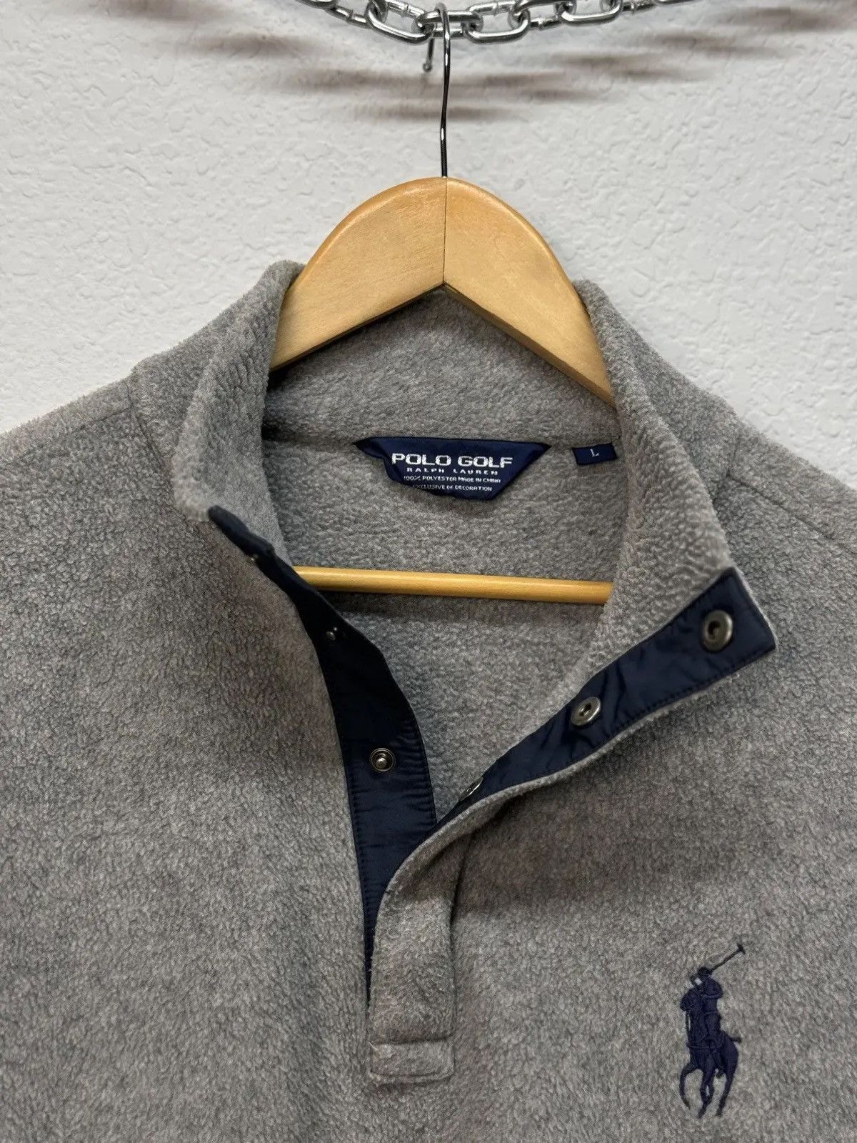 Polo Ralph Lauren × Vintage Vintage Polo Ralph Lauren fleece hoodie Sweatshirt Centre Size US M / EU 48-50 / 2 - 7 Thumbnail
