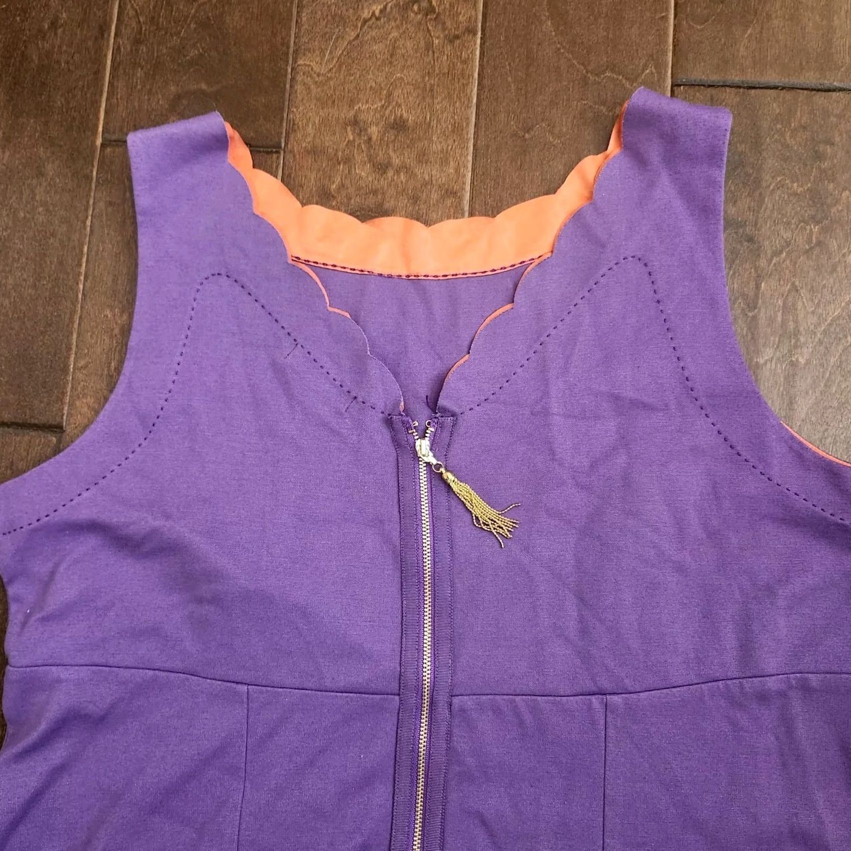 Vintage Ivanka Trump Dress Sleeveless Purple Pocket Petite XL Women's Knee Length Pullover Casual Travel Size XL / US 12-14 / IT 48-50 - 7 Thumbnail