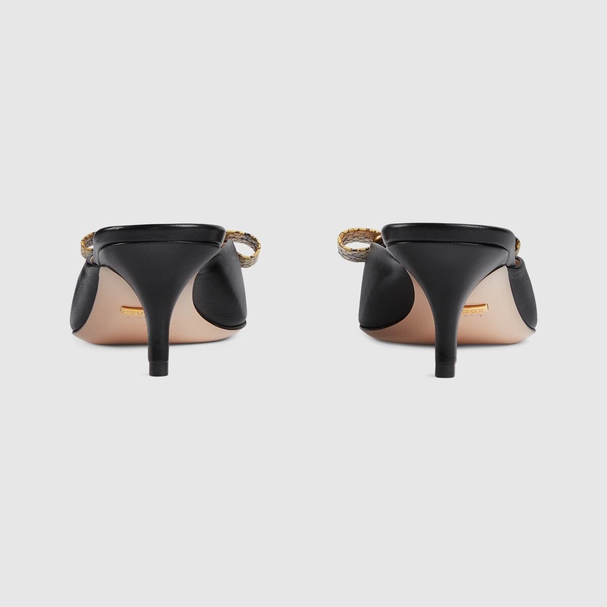 Gucci o1s1wg110425 Women's Interlocking G Mule in Black Size US 5 / IT 35 - 4 Thumbnail