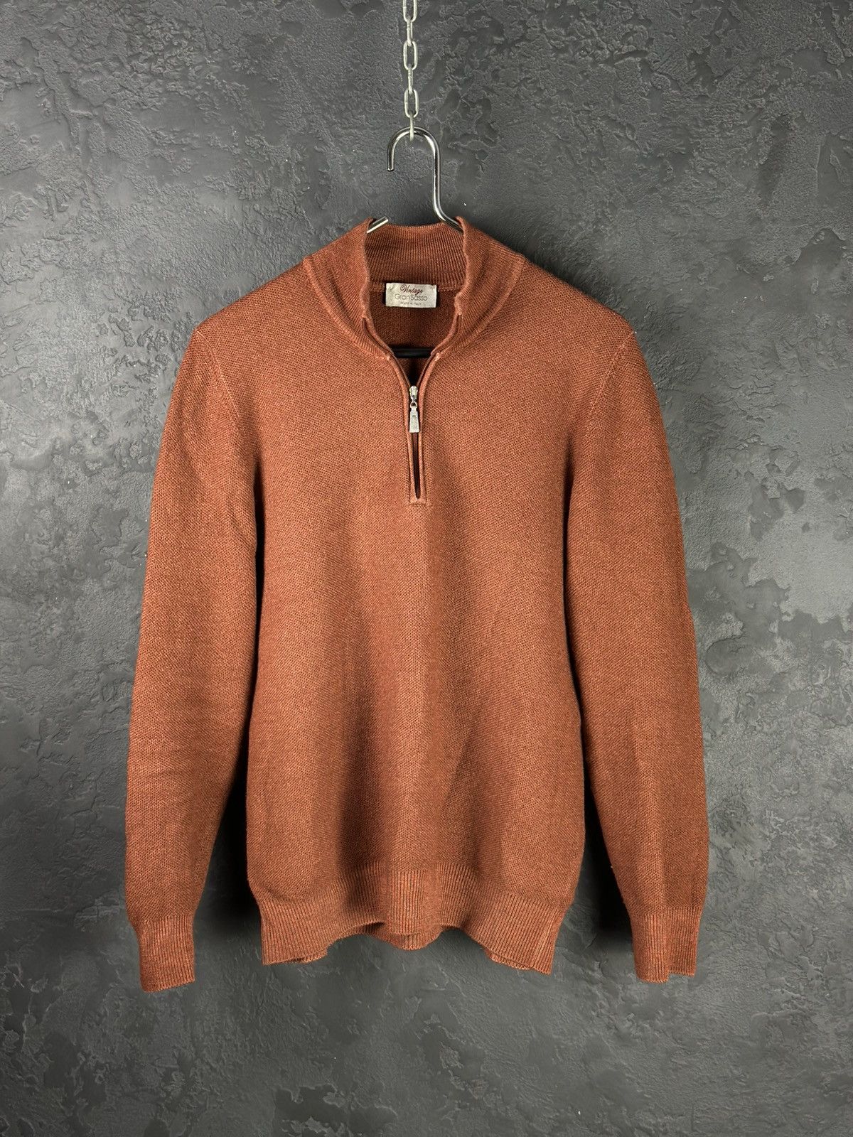 Gran Sasso Vintage Gran Sasso Lana Wool 1/4 Zip Pullover Men's Sweater Size US L / EU 52-54 / 3 - 1 Thumbnail