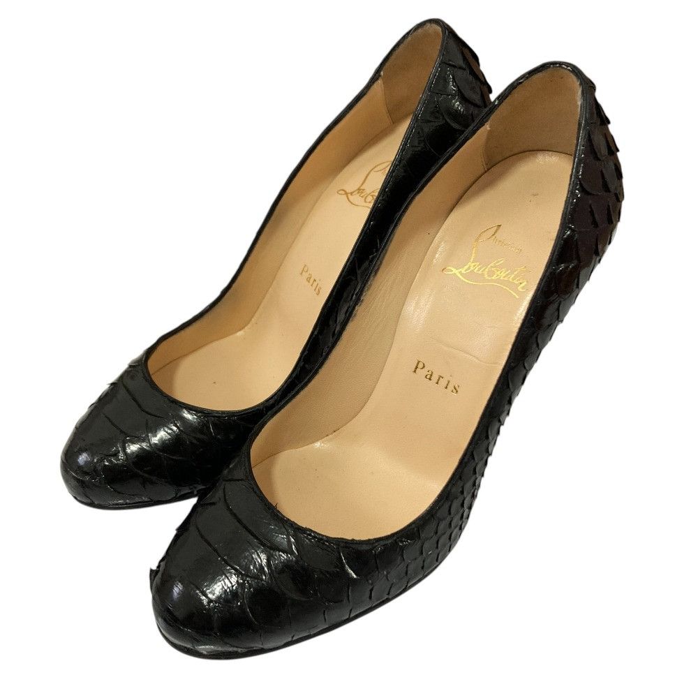 Christian Louboutin Christian Louboutin Christian Louboutin Python Leather Pumps Natural Material Shoes I37 Size ONE SIZE - 1 Thumbnail