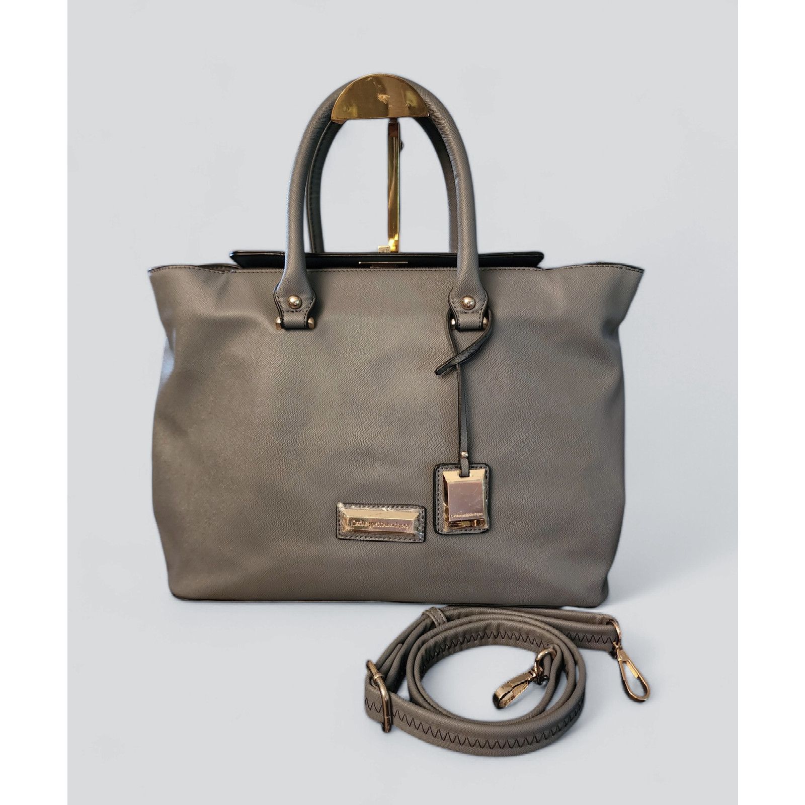 Other Catherine Malandrino Gray Large Satchel Women's Handbag Size ONE SIZE - 1 Thumbnail