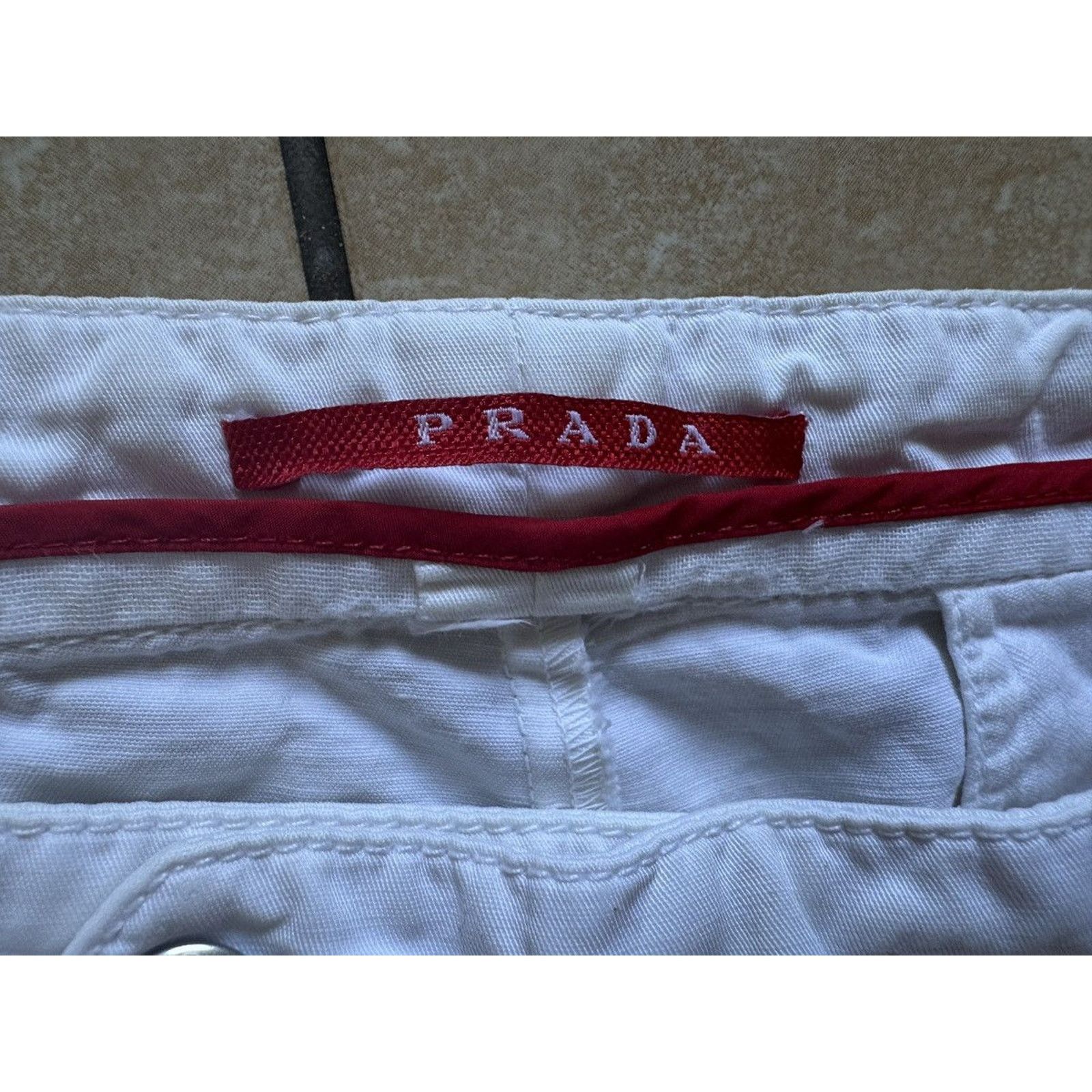 Prada Prada Milano Vintage 2007 Cotton Linen Cargo Shorts Size US 33 - 3 Thumbnail