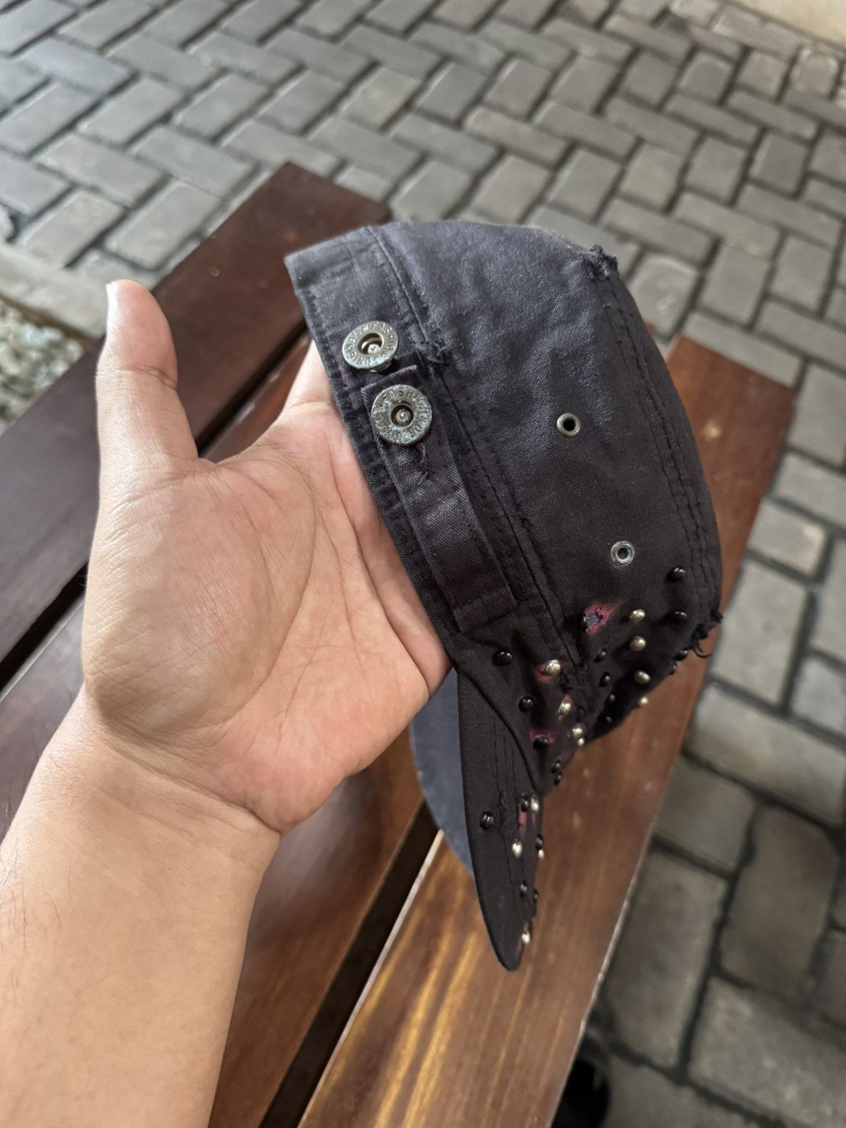 14th Addiction Crazy Studded Hats Distressed ifsix style Size ONE SIZE - 6 Thumbnail