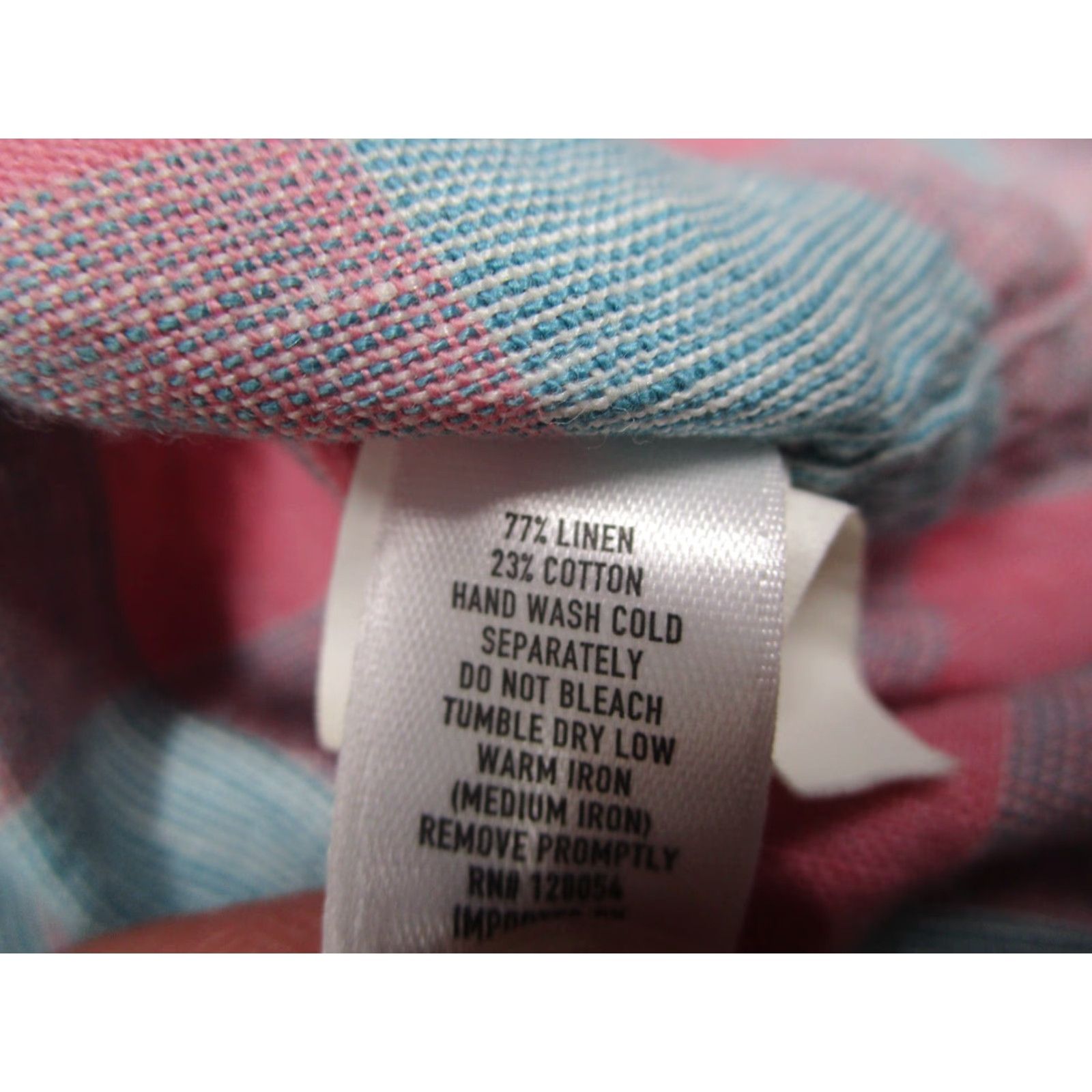 Bonobos VINTAGE Bonobos Shirt Men’s Medium Short Sleeve Pink Check Slim Fit Button Up Linen Blend Casual Size US M / EU 48-50 / 2 - 4 Thumbnail