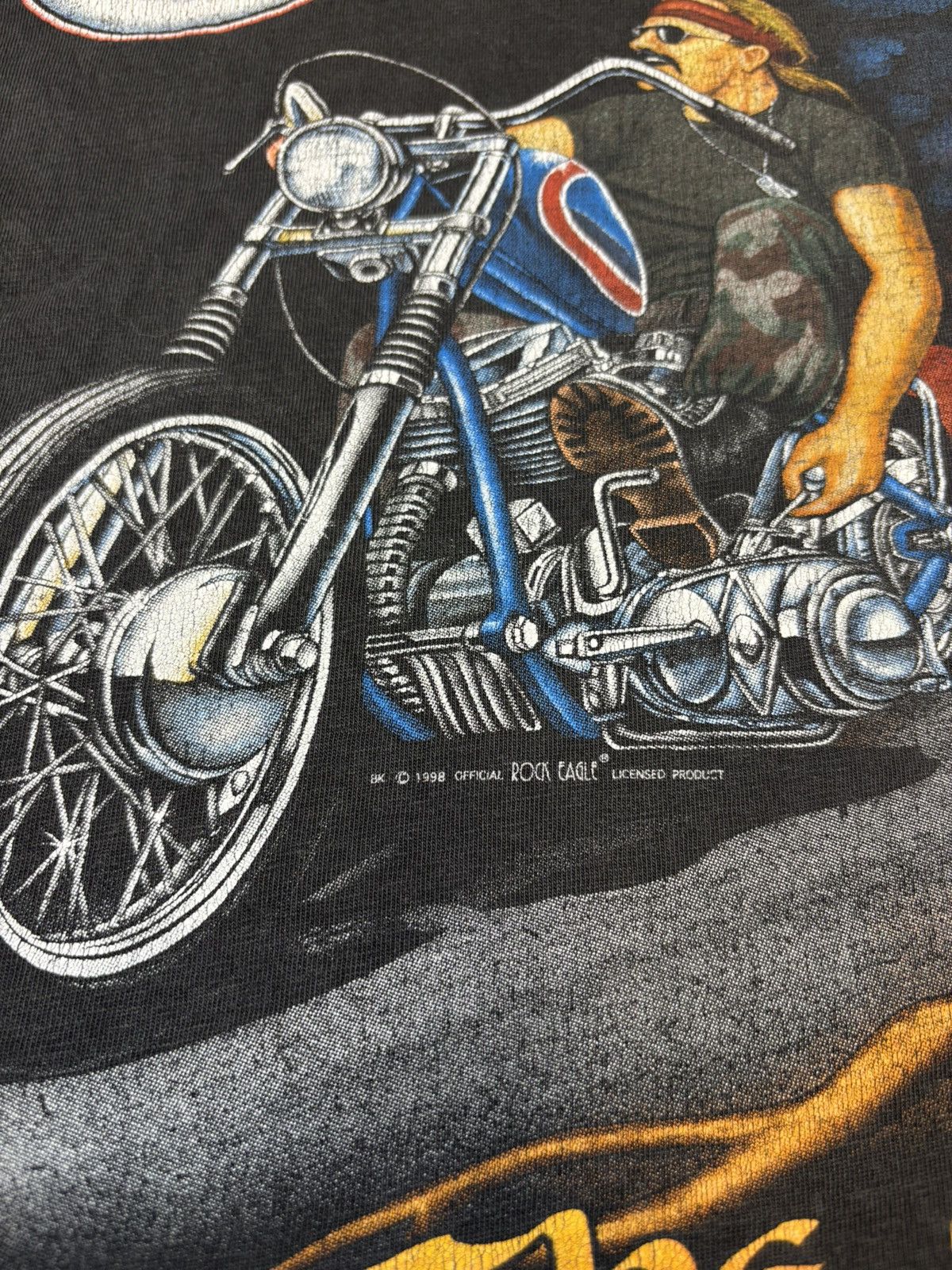 Vintage × West Coast Choppers Vintage Rock Eagle Choppers speed up graphic flame t shirt Size US L / EU 52-54 / 3 - 3 Thumbnail