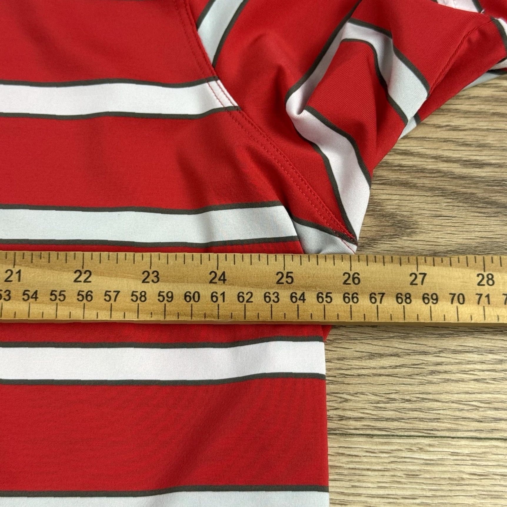 Nike Nike Polo Shirt 2XL Red Striped Dri-Fit Golf Activewear Mens Polo USA Seniors Open 2013 Omaha Size US XXL / EU 58 / 5 - 7 Thumbnail