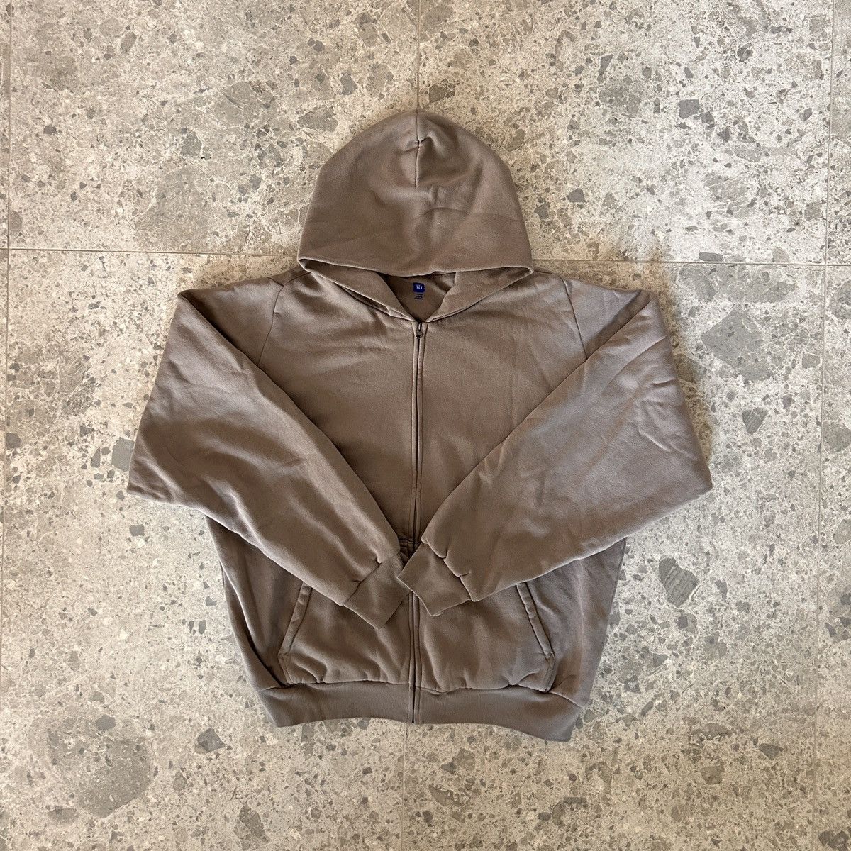 image of Yeezy Gap Unreleased Zip Up Hoodie in Taupe, Men's (Size XL)