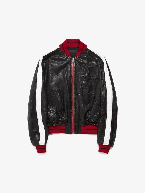 Haider Ackermann Haider Ackermann leather bomber w contrasting color band Size US S / EU 44-46 / 1 - 2 Thumbnail