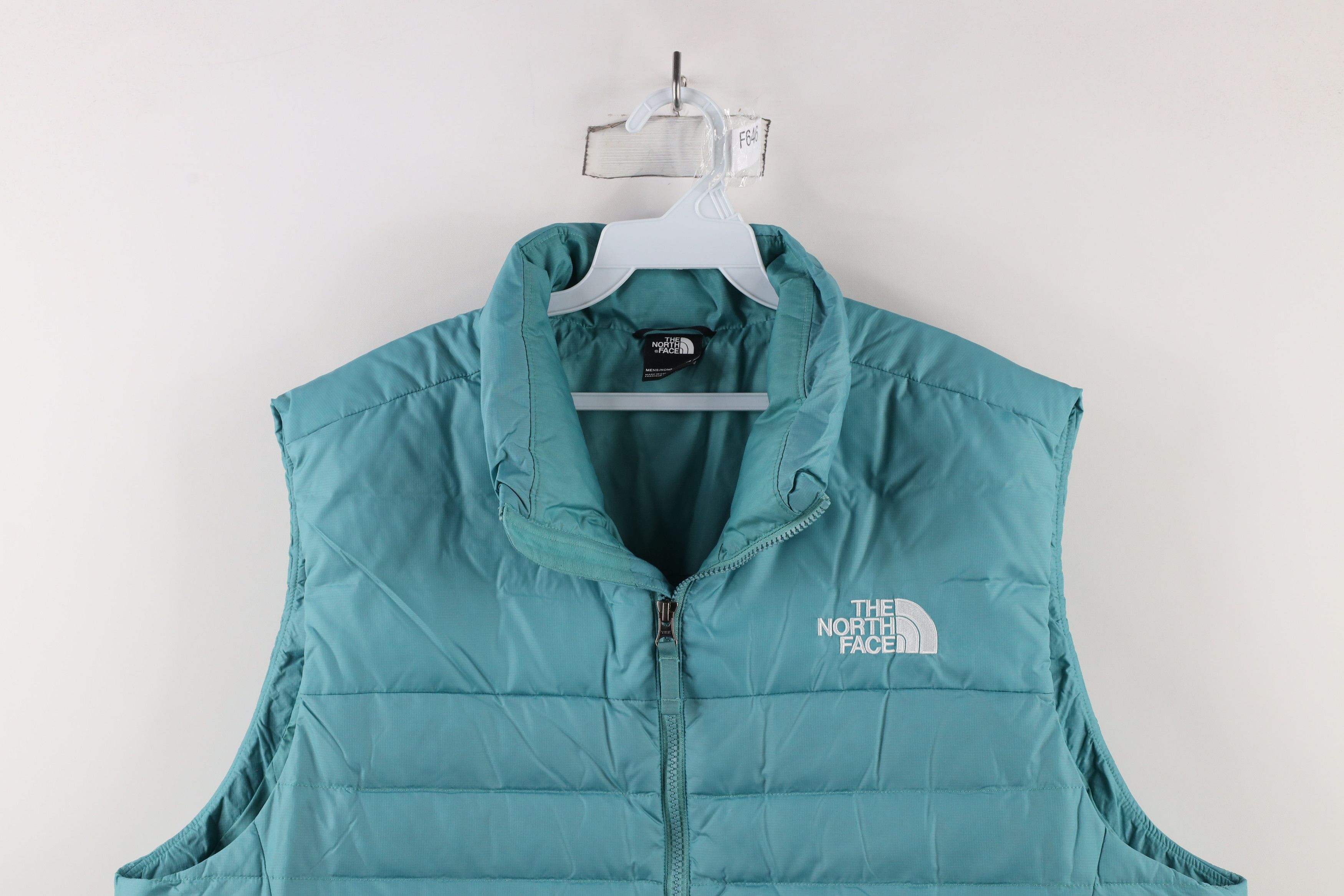 The North Face × Vintage The North Face 550 Duck Down Fill Puffer Vest Jacket Teal Size US XXL / EU 58 / 5 - 2 Thumbnail