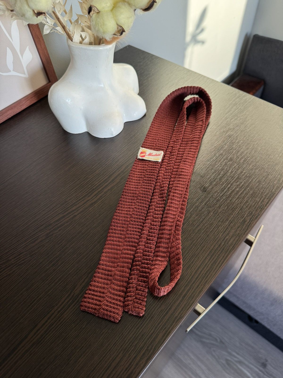 Other Vintage Madrid 100% Silk Knit Tie Size ONE SIZE - 2 Thumbnail