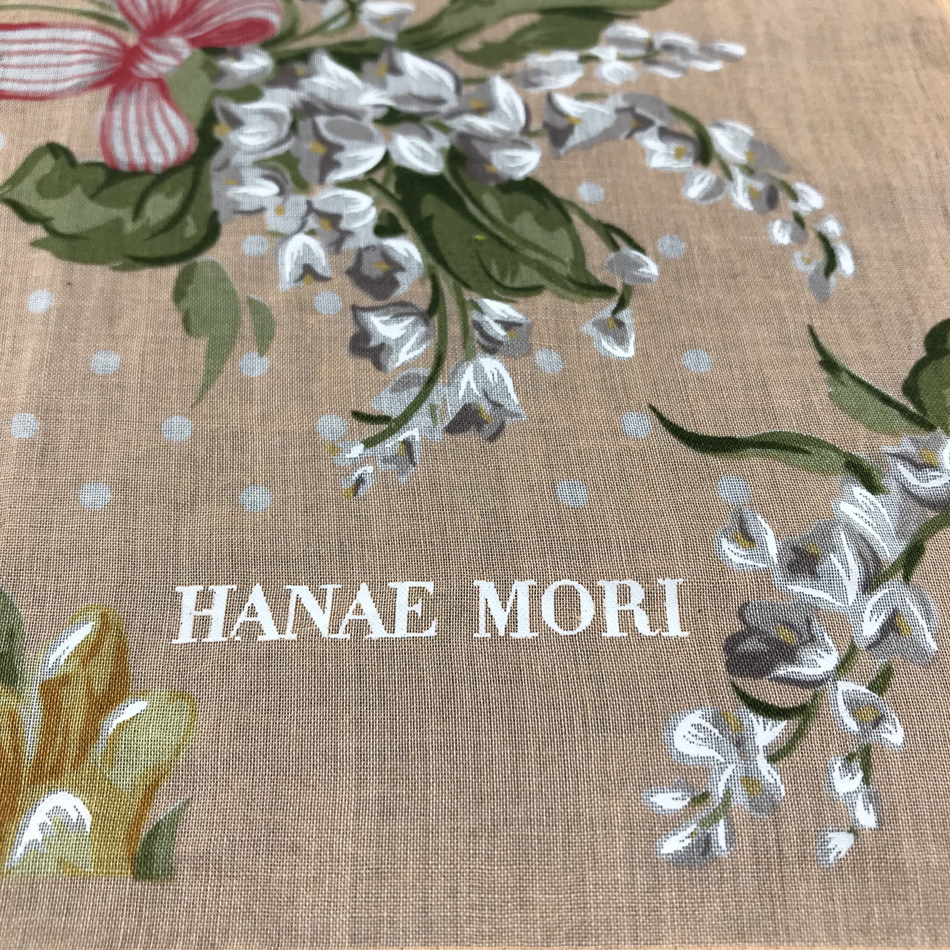 Hanae Mori × Vintage Hanae Mori Floral Handkerchief Neckerchief Bandana SCT101 Size ONE SIZE - 5 Thumbnail