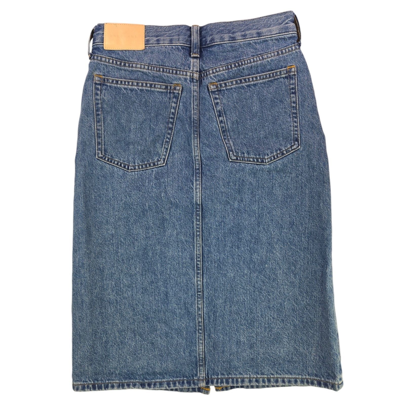 Everlane Everlane | The Mid-Way Midi Denim Skirt | Size 24 Size 24" / US 00 / IT 34 - 6 Thumbnail
