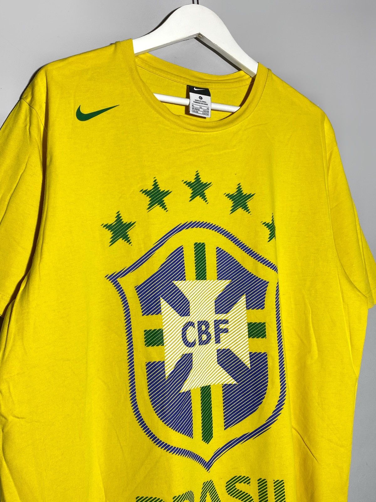 Nike 🔥 Y2K NIKE BRAZIL CBF WORLD CUP TEE RONALDINHO VIBES HYPE Size US XL / EU 56 / 4 - 3 Thumbnail