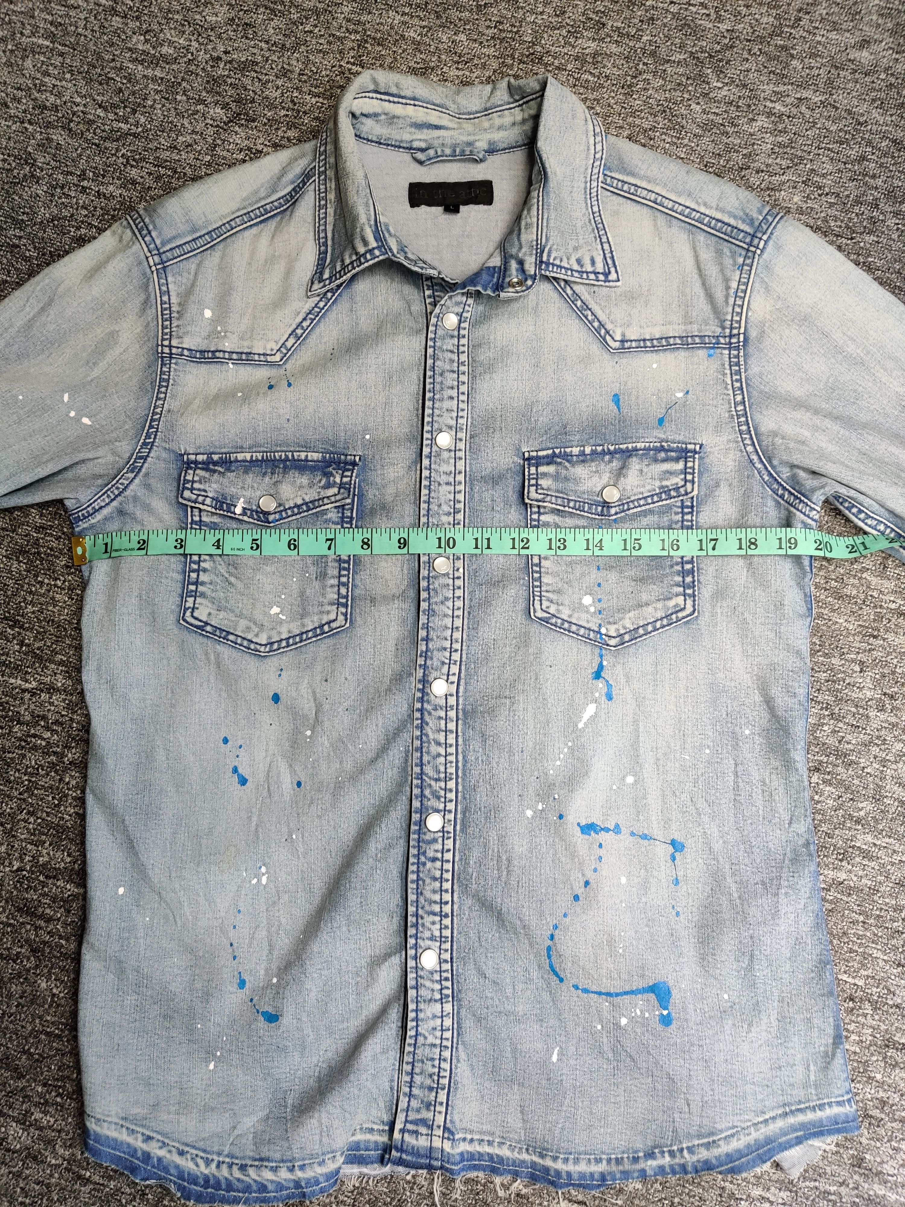 In The Attic Vintage In The Attic Paint Denim Button Ups Shirt Size US L / EU 52-54 / 3 - 16 Thumbnail
