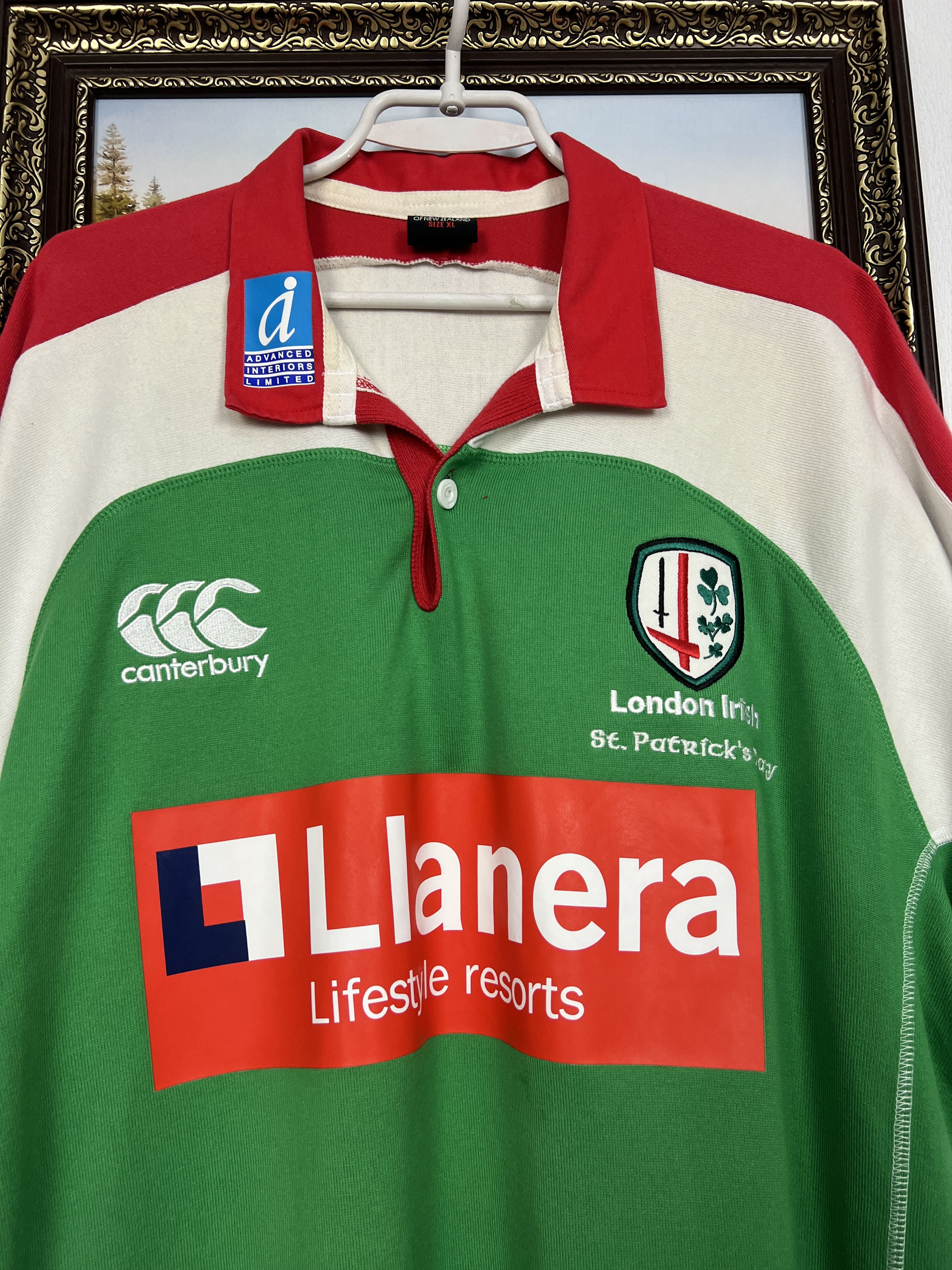 Vintage Canterbury London Irish Rugby Jersey Trikot Player Issue Size US XL / EU 56 / 4 - 3 Thumbnail