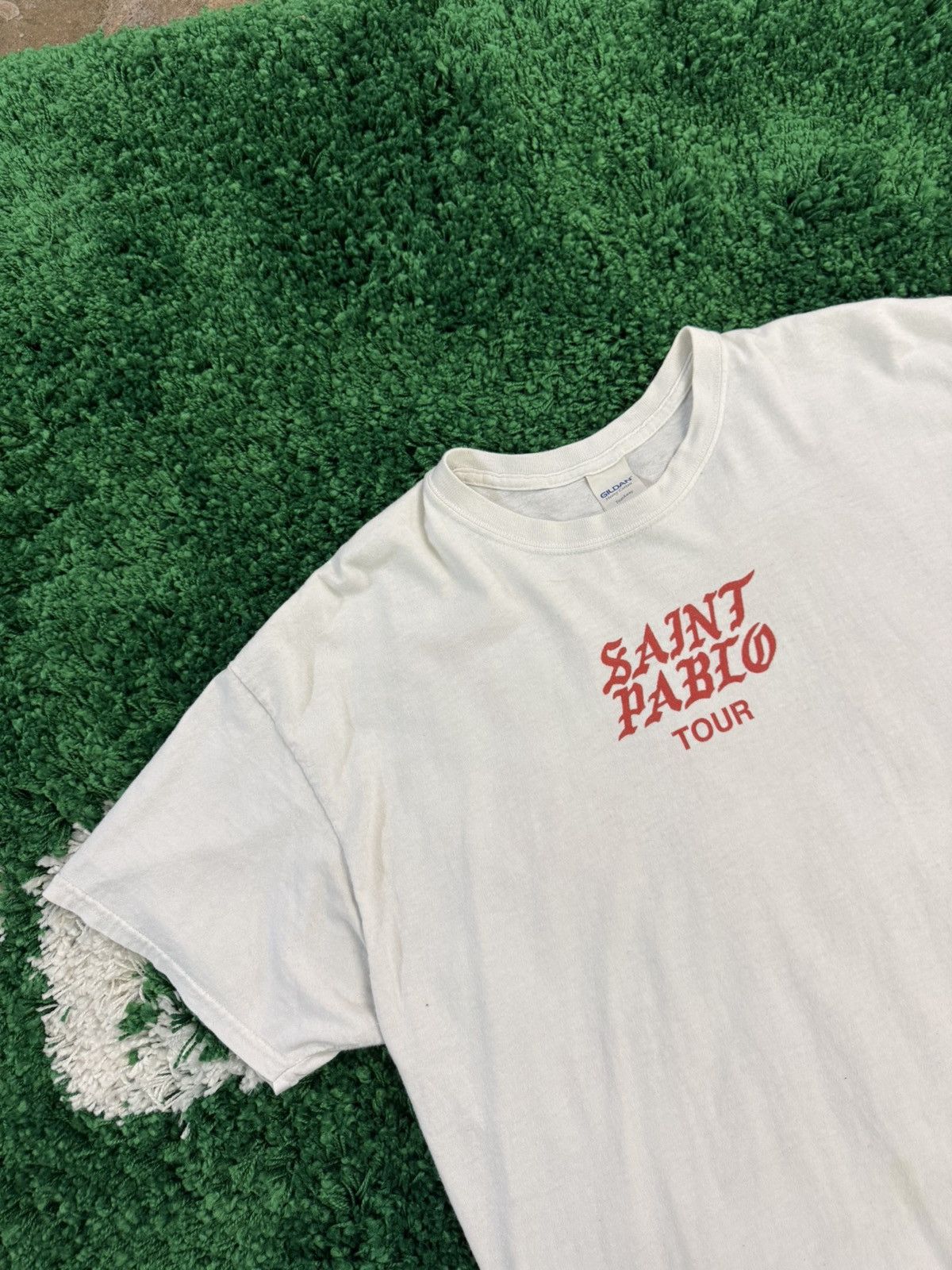 Kanye West Kanye West Saint Pablo Tour Tee Sz. XL Red White Size US XL / EU 56 / 4 - 4 Thumbnail