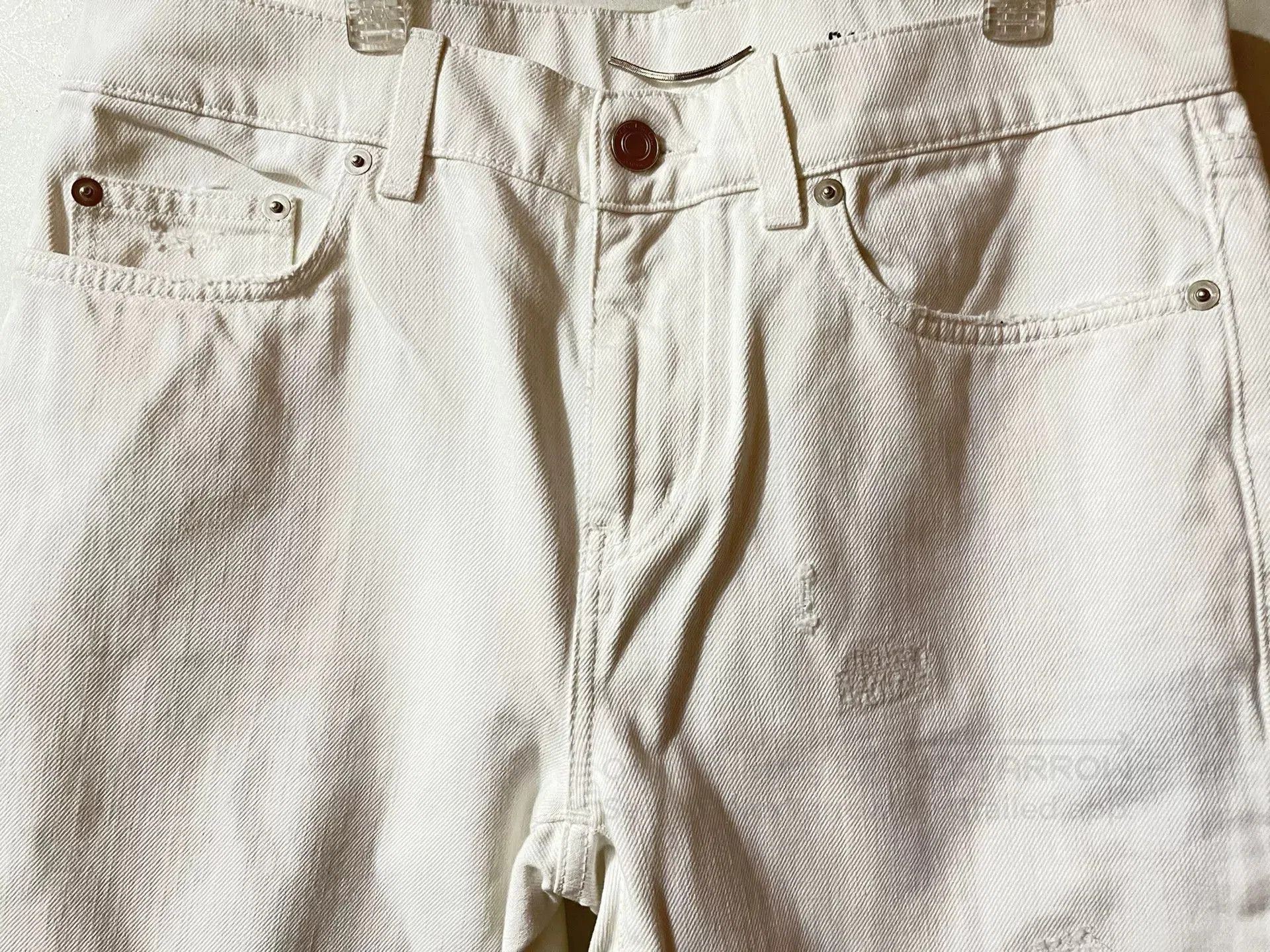 Saint Laurent Paris Saint Laurent White Distressed Jeans. Size US 30 / EU 46 - 8 Thumbnail