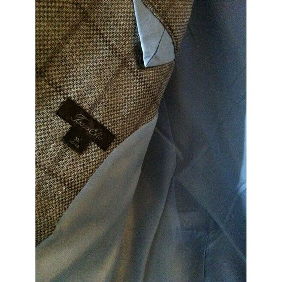 Tasso Elba TASSO ELBA MENS NEW KHAKI 100%LINEN SPORT COAT SIZE: XL Size US XL / EU 56 / 4 - 4 Thumbnail
