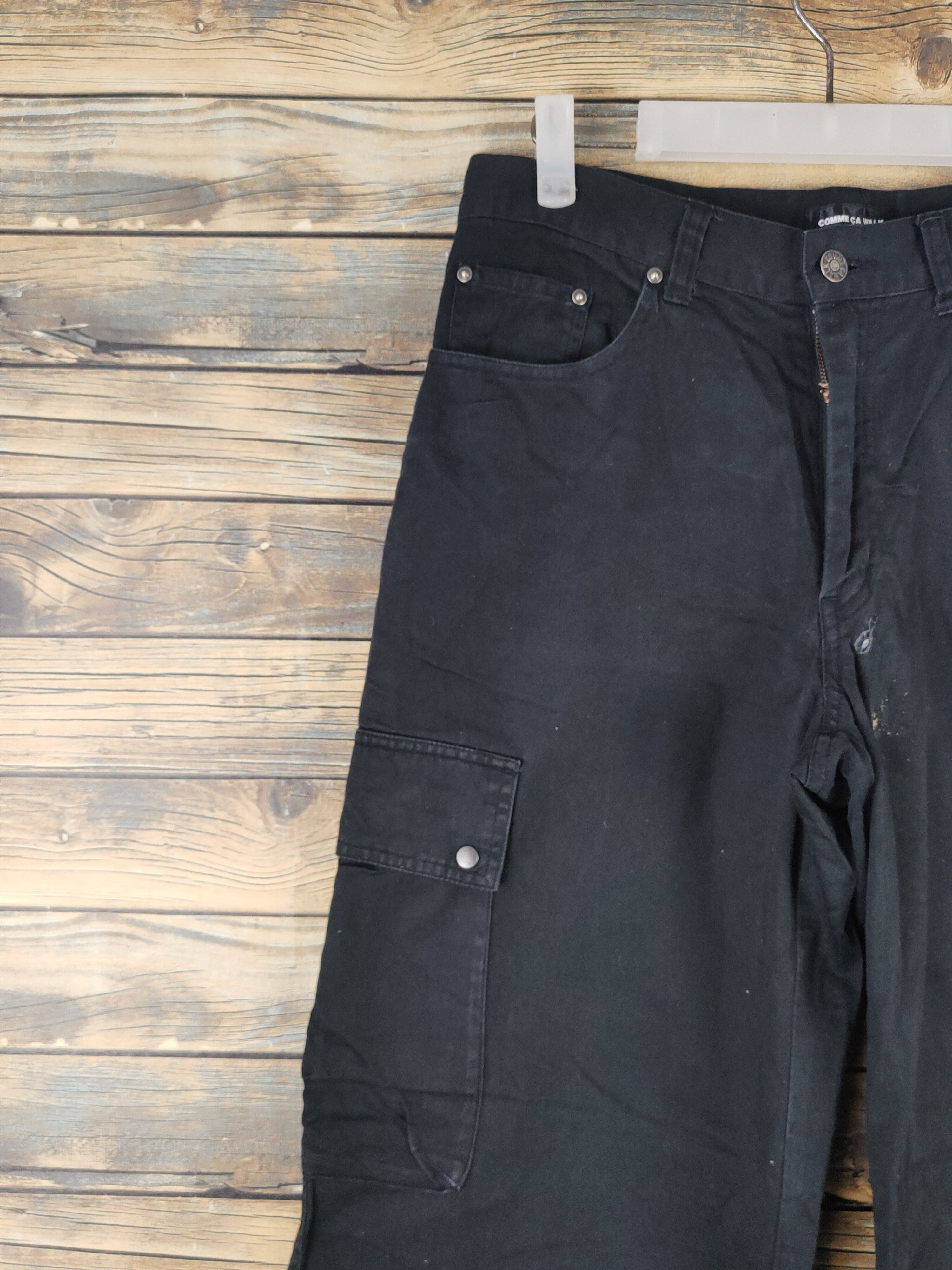 Japanese Brand DL Comme Ca Walk Black Multipocket Cargo Pants #1476 Size US 30 / EU 46 - 3 Thumbnail