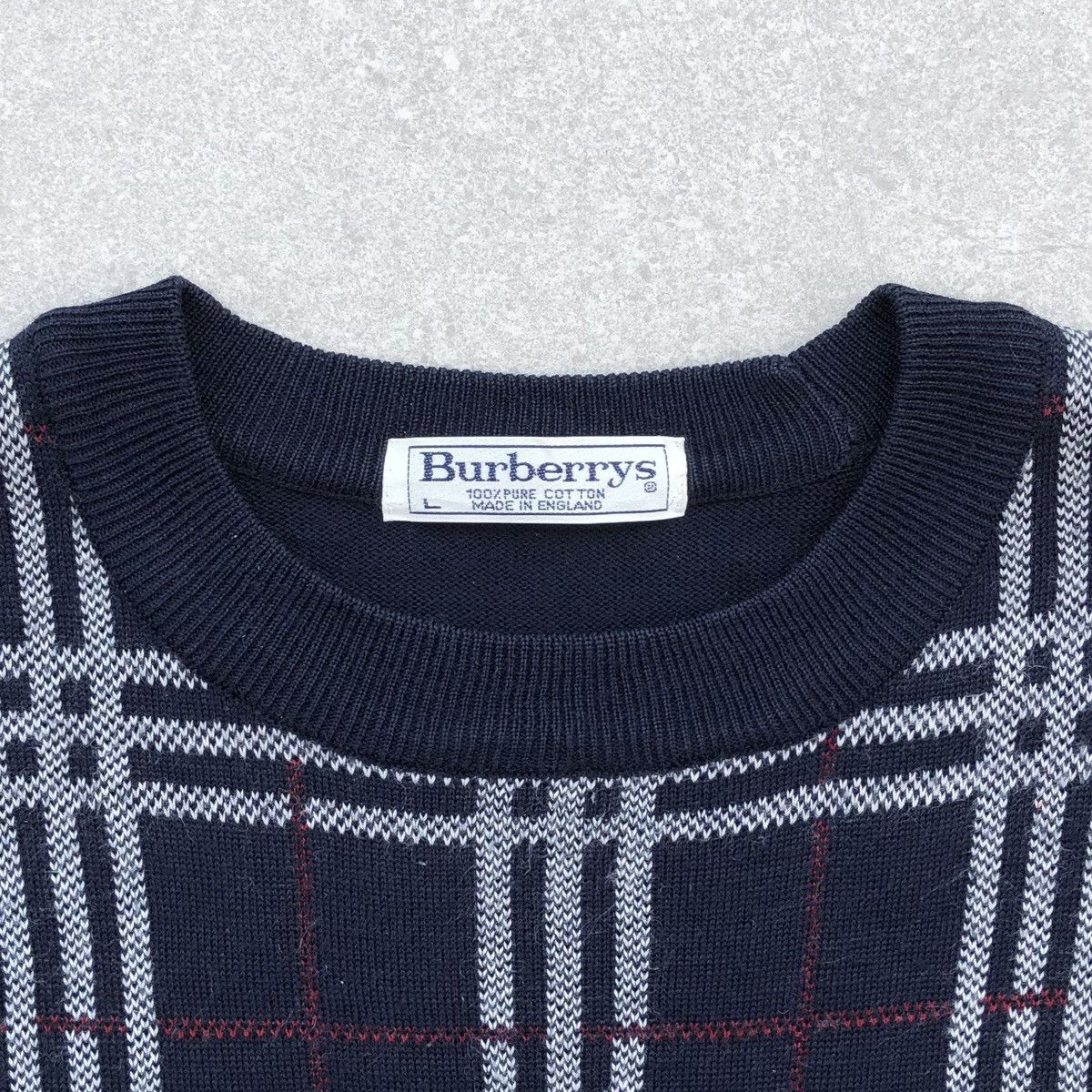 Burberry Vintage 90s Burberrys Novacheck Big Logo Cotton Knitwear Size US L / EU 52-54 / 3 - 7 Thumbnail