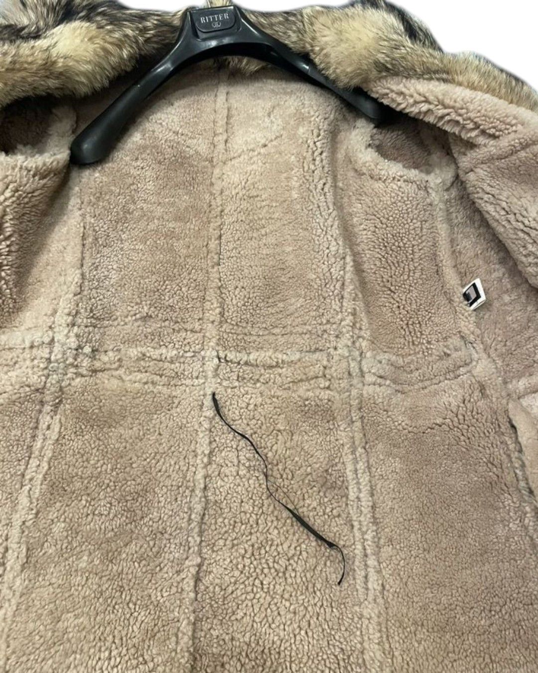 Roberto Cavalli SHEARLING SUEDE LEATHER HEAVY COAT WITH FOX FUR COLLAR Size US L / EU 52-54 / 3 - 3 Thumbnail