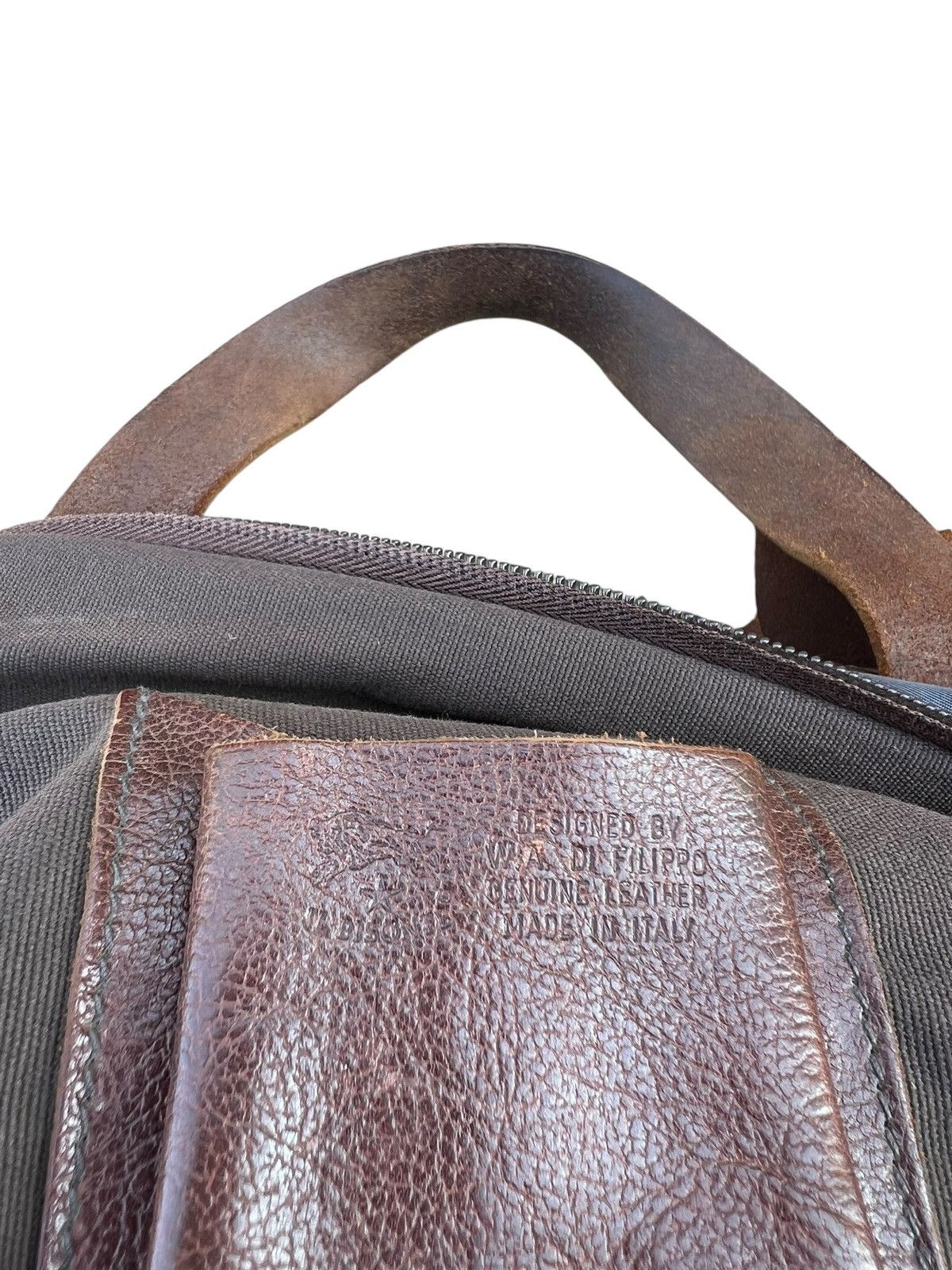 Il Bisonte Vintage IL BISONTE Sun Faded Nylon Leather 2 Way Bag Size ONE SIZE - 23 Thumbnail