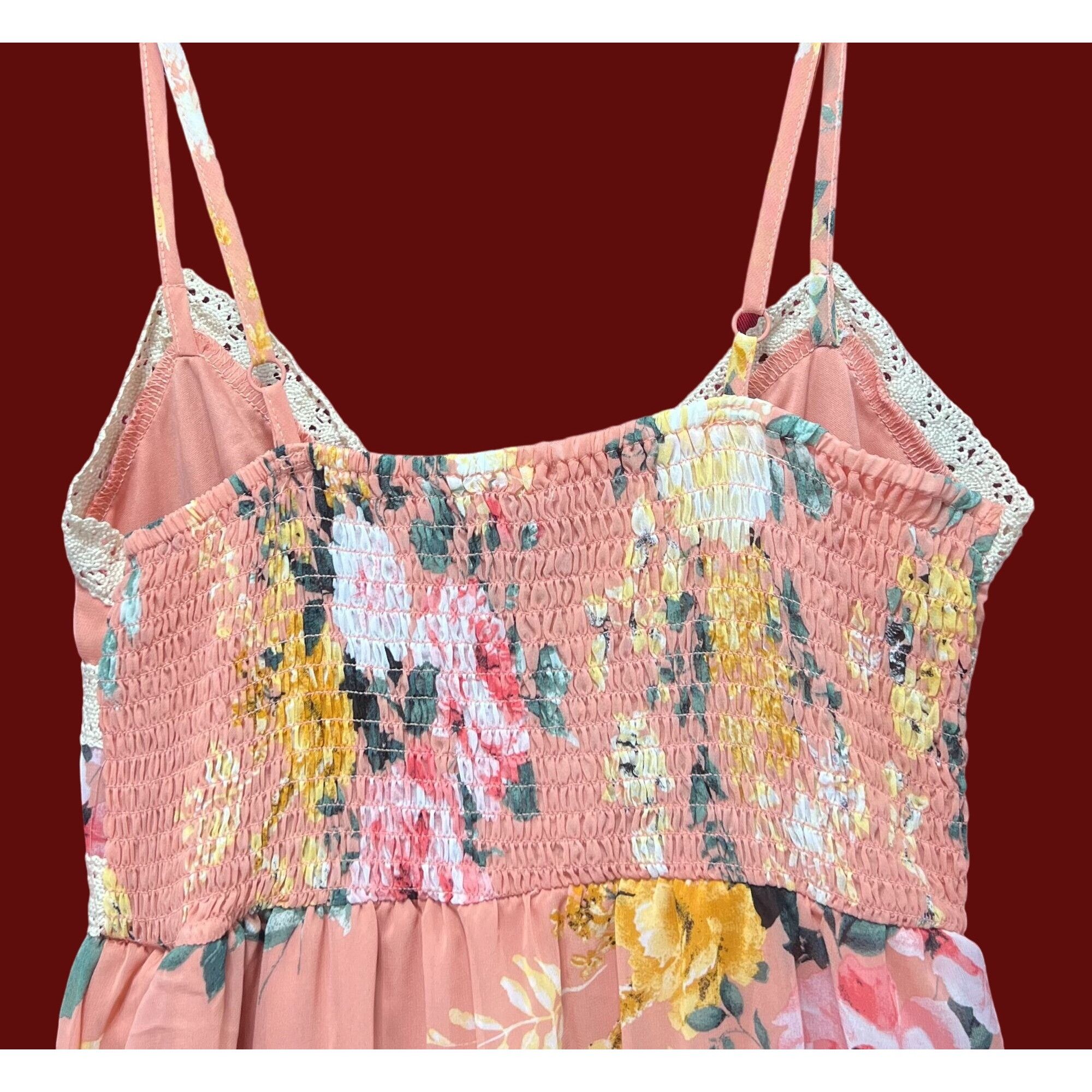 rue21 Rue 21 - Women's Summer Sleeveless High Low Hem Ruffle Flora Size S / US 4 / IT 40 - 14 Thumbnail