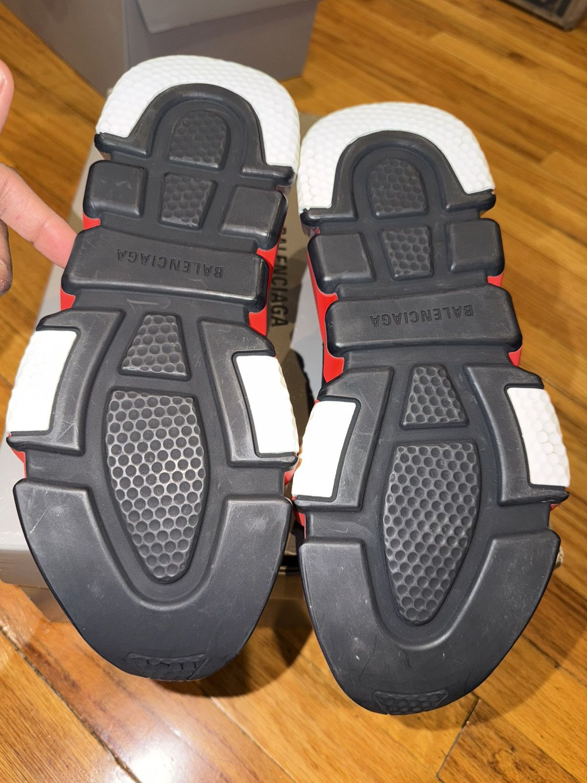 Balenciaga Balenciaga Speed Trainer Black Red Clear Size US 6 / EU 39 - 4 Thumbnail
