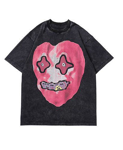 Other Harajuku Funny Heart Ghost T Shirt Size US M / EU 48-50 / 2 - 1 Thumbnail