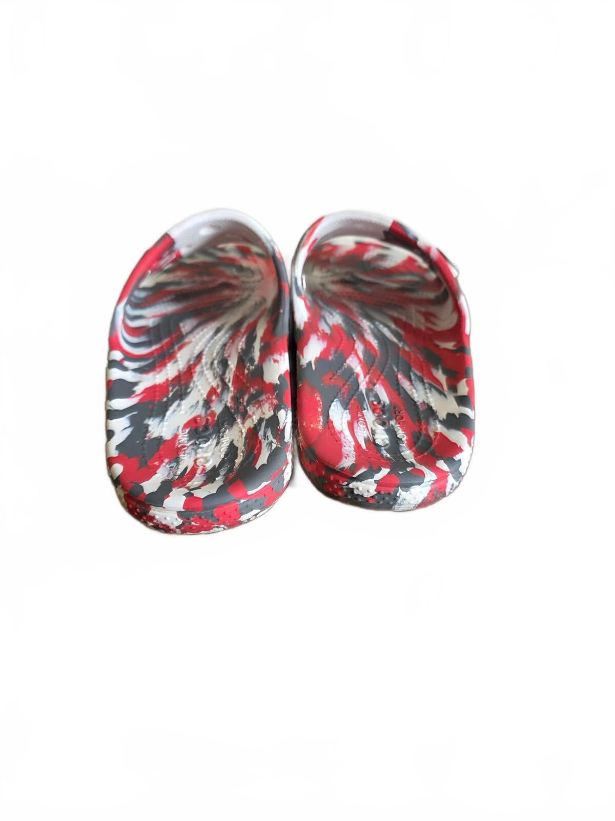 Crocs Crocs Red White Gray Tie-Dye Slide Sandals Comfortable M6 W8 Size US 6 / EU 39 - 5 Thumbnail