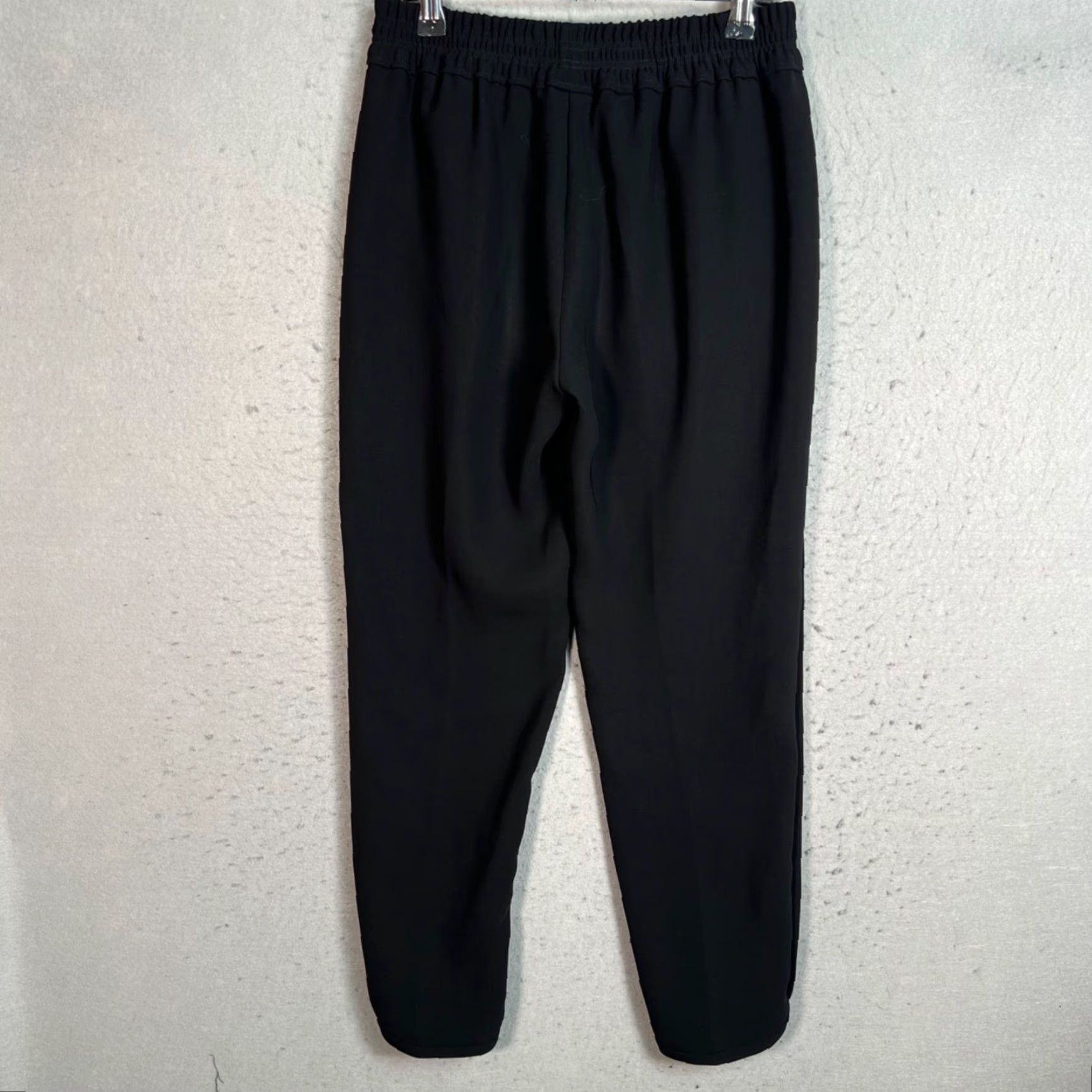 J.Crew J.CREW Womens 00 Black Elastic Waist Tapered Pants Size 24" / US 00 / IT 34 - 2 Thumbnail