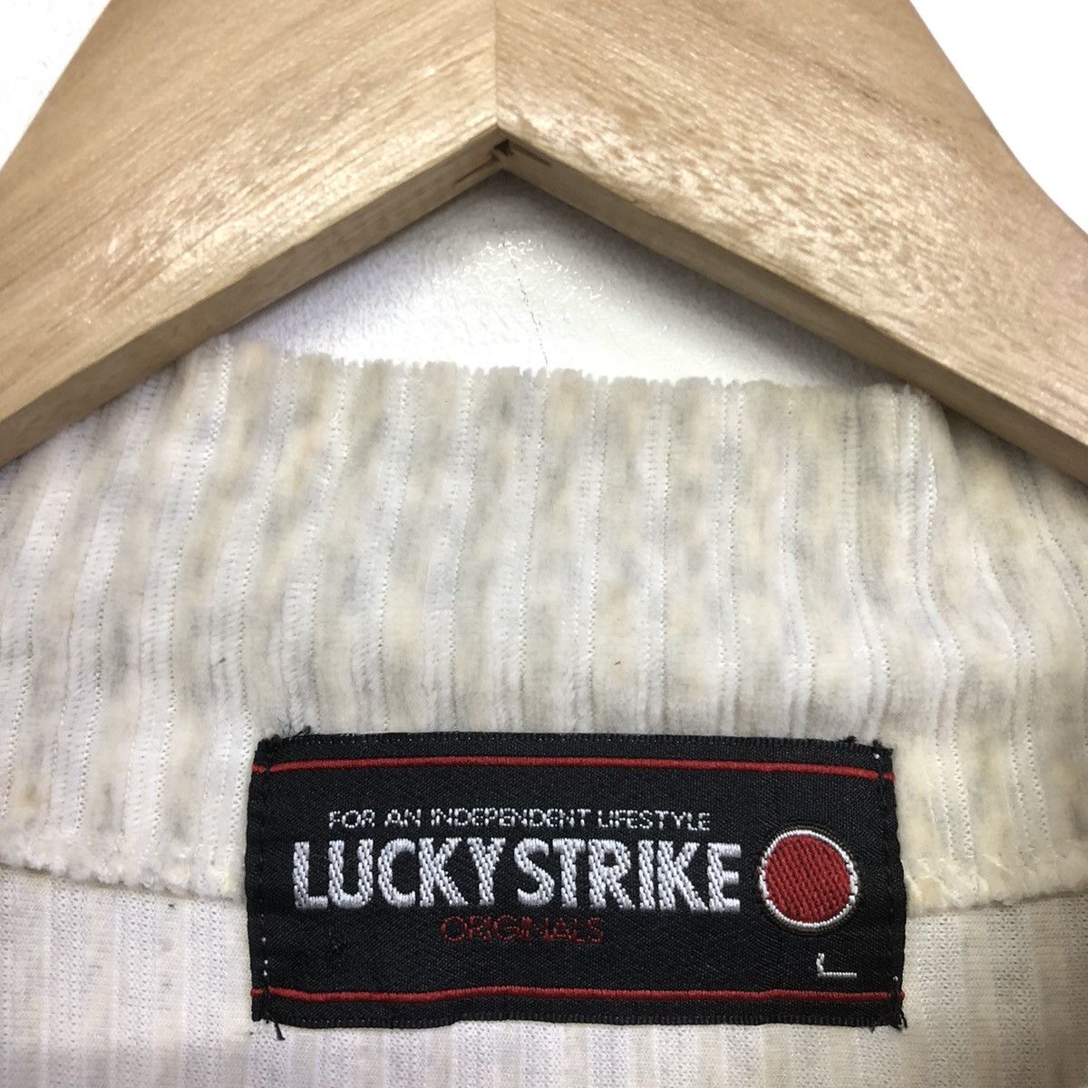 Vintage Vintage Lucky Strike Originals Waffel Long Sleeve Shirt Size US L / EU 52-54 / 3 - 12 Thumbnail