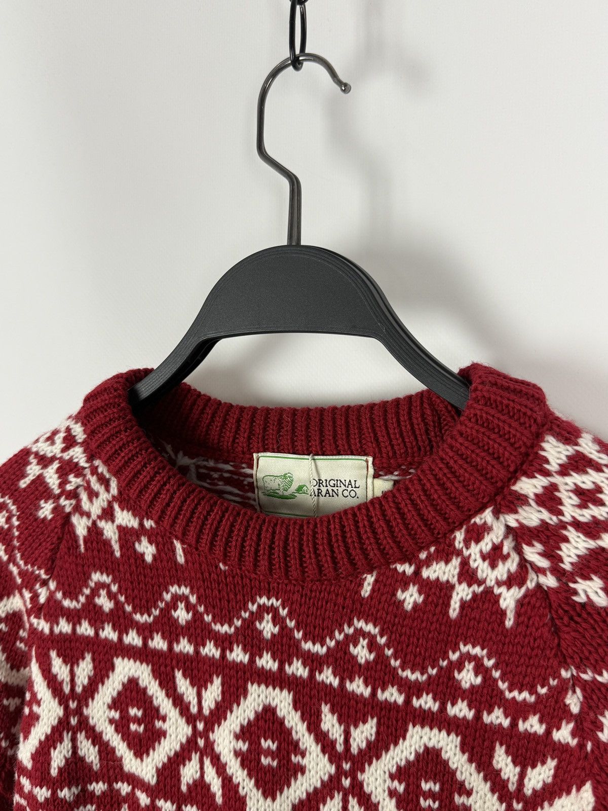 Aran Isles Knitwear Original Aran Co. Christmas Red Cable Knit Wool Sweater S Size S / US 4 / IT 40 - 4 Thumbnail