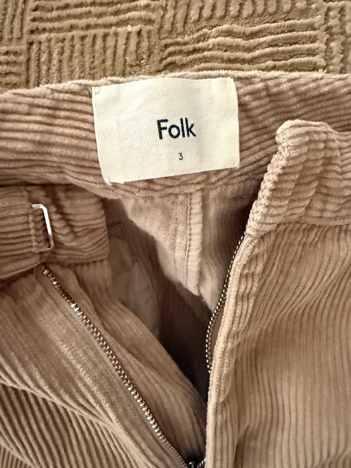 Folk Folk Assembly Pants in Khaki Corduroy Size US 32 / EU 48 - 3 Thumbnail