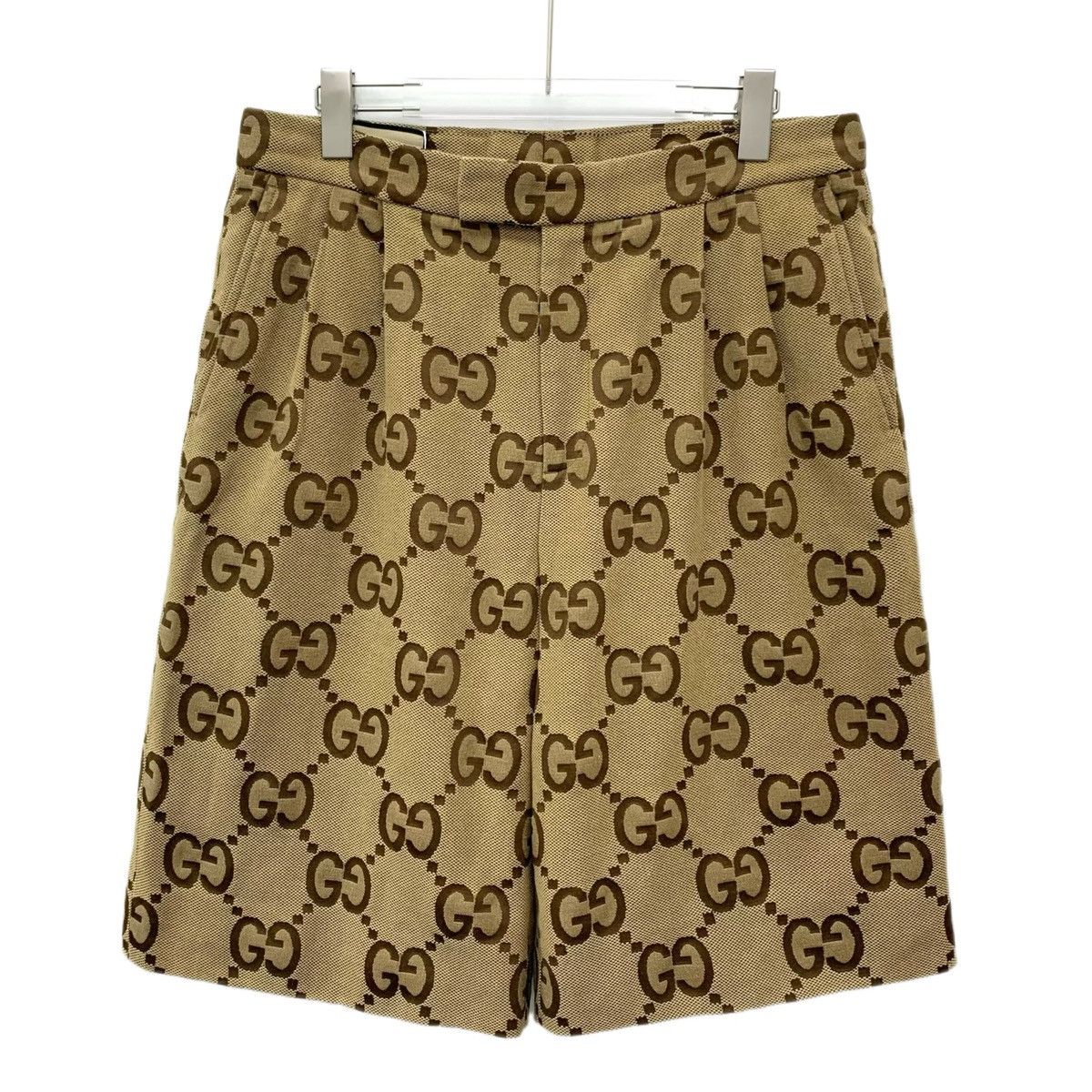 Gucci Gucci Brown All-over Logo Jacquard Casual Shorts K26WX Size US 36 / EU 52 - 1 Thumbnail