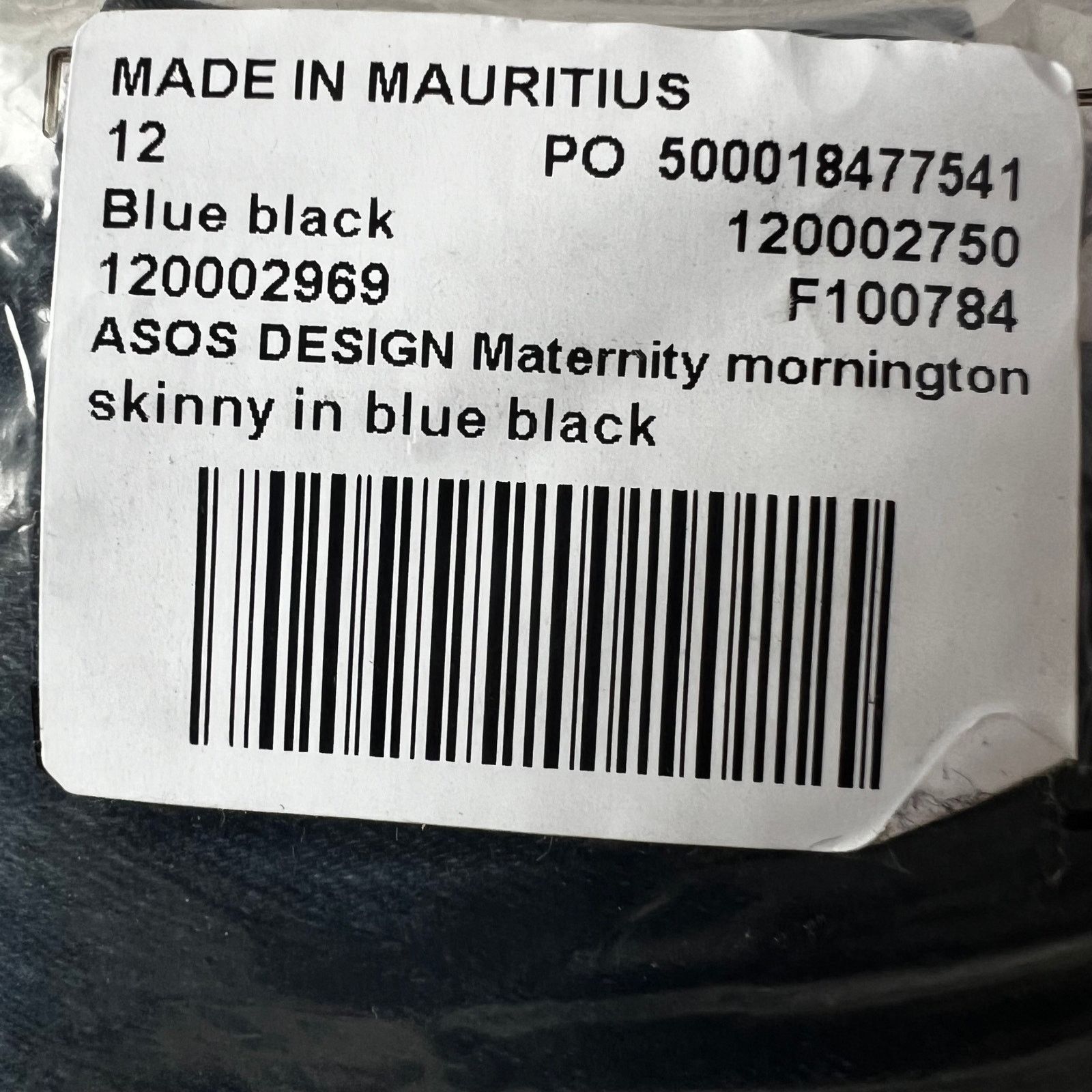 Asos Asos Design Blue Black Maternity Ultimate Skinny Jeans, US8 Size 30" / US 8 / IT 44 - 8 Thumbnail