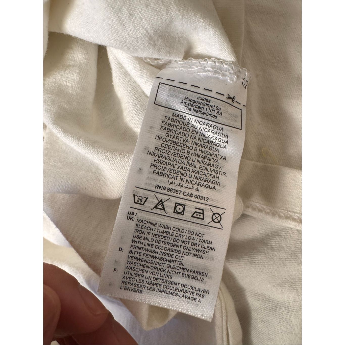 Adidas Adidas White Logo T-Shirt 2XL Regular Fit – Classic Graphic Tee Size US XXL / EU 58 / 5 - 9 Thumbnail