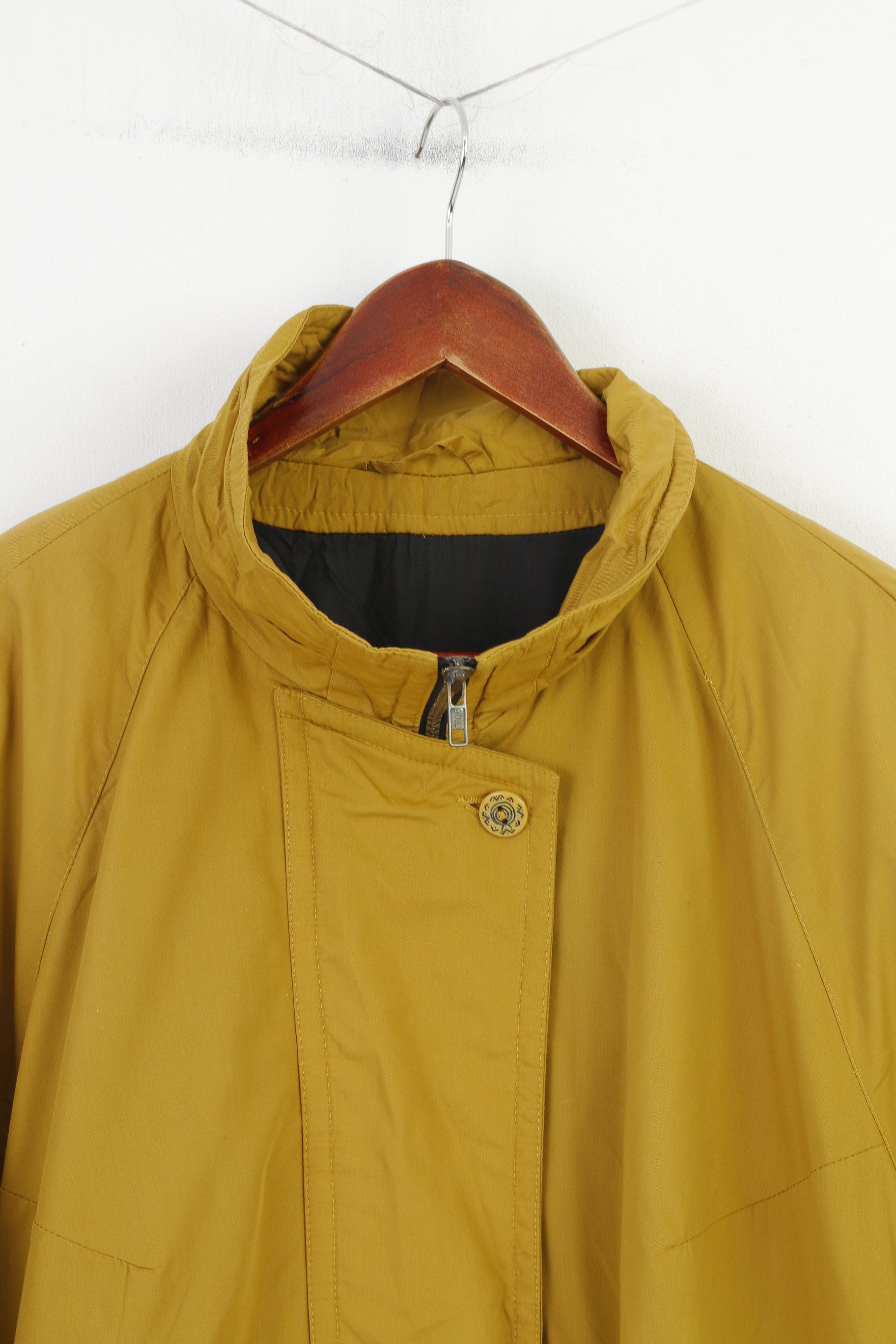 Vintage Rose Women 48 XXL Jacket Yellow Cotton Blend Zip Up 11151 Size XXL / US 16-18 / IT 52-54 - 2 Thumbnail