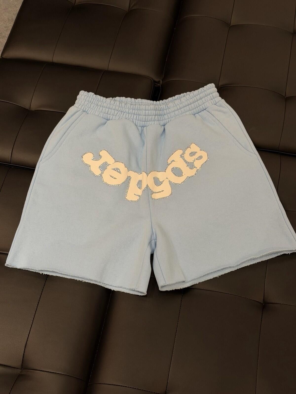 Sp5der Spider Worldwide Sp5der Sweat Shorts Blue VVS Size (Small) Size US 30 / EU 46 - 4 Thumbnail