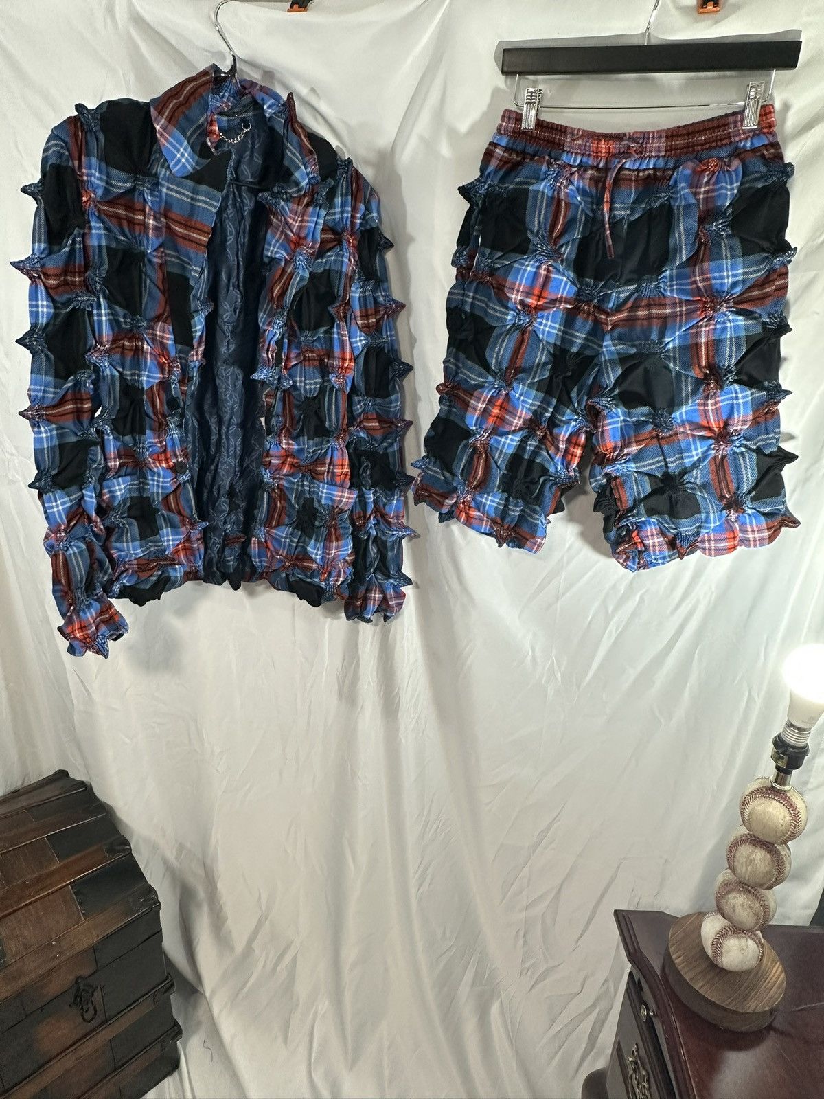 Charles Jeffrey LOVERBOY Spiked tartan plaid jacket and short set Size US M / EU 48-50 / 2 - 1 Thumbnail