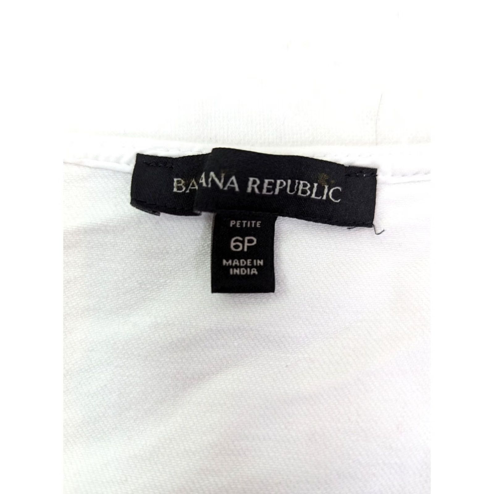 Banana Republic Banana Republic Dress Women 6P White Denim Sleeveless V-Neck Flare (24 W x 30 L) Size M / US 6-8 / IT 42-44 - 7 Thumbnail