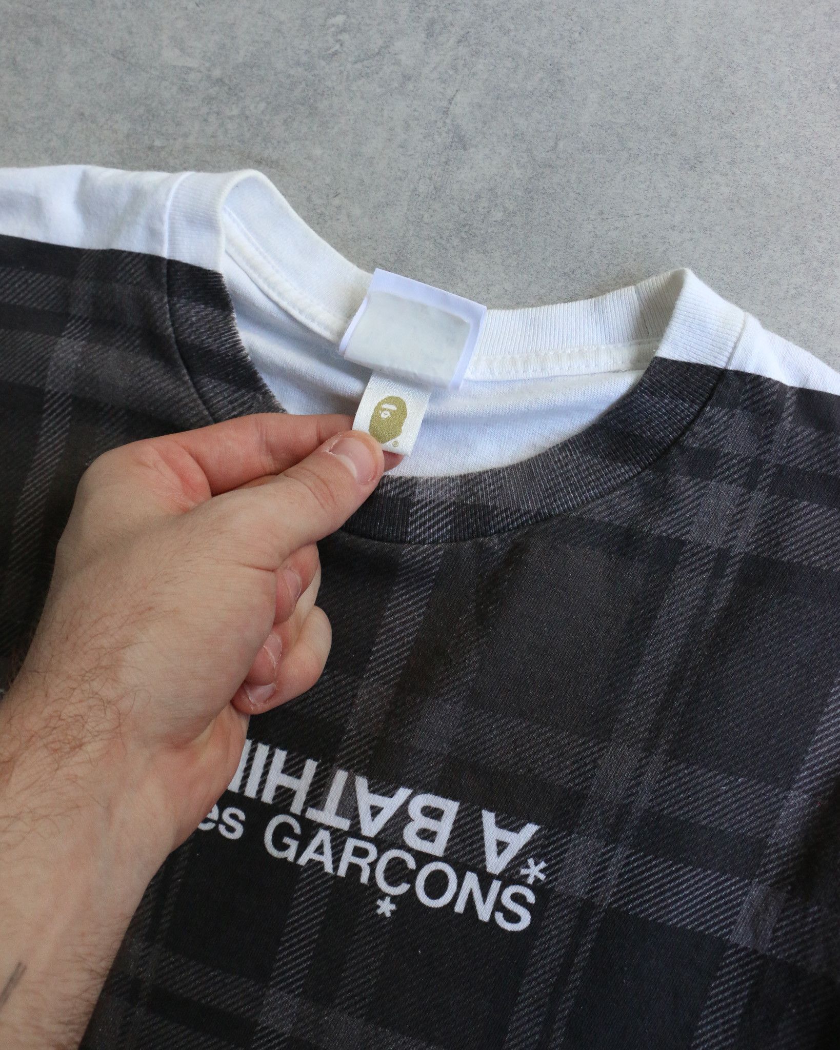Bape × Comme des Garcons Bape Comme Des Garcons Trompe O'eil Tee Size US M / EU 48-50 / 2 - 5 Thumbnail