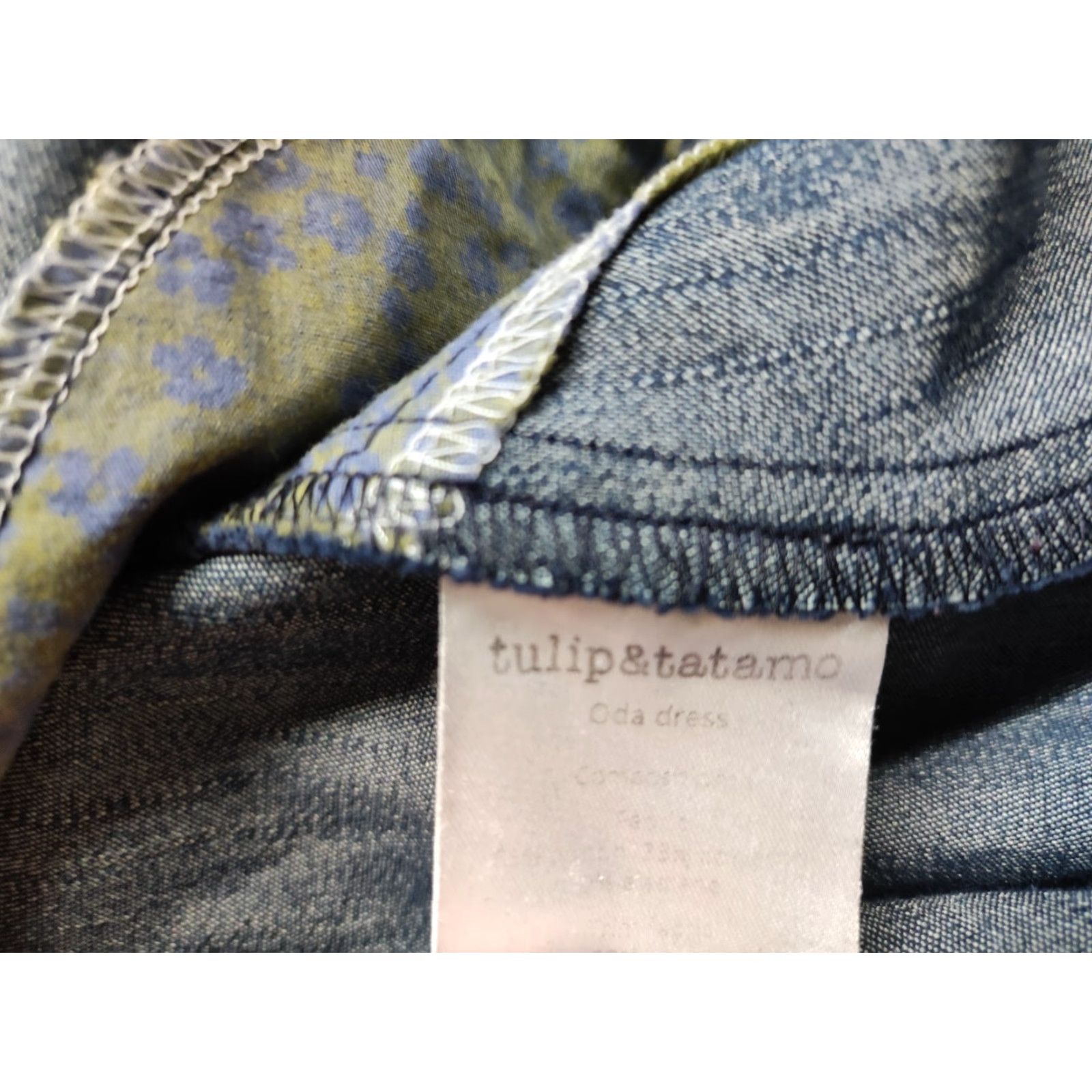 Denime Tulip & Tatamo Oda Dress Womens Size M Boutique Hooded Norway Blue Denim Dress Long Sleeve Pullover Casual Fall Spring Summer Cotton Polyester Velvet? Size M / US 6-8 / IT 42-44 - 5 Thumbnail