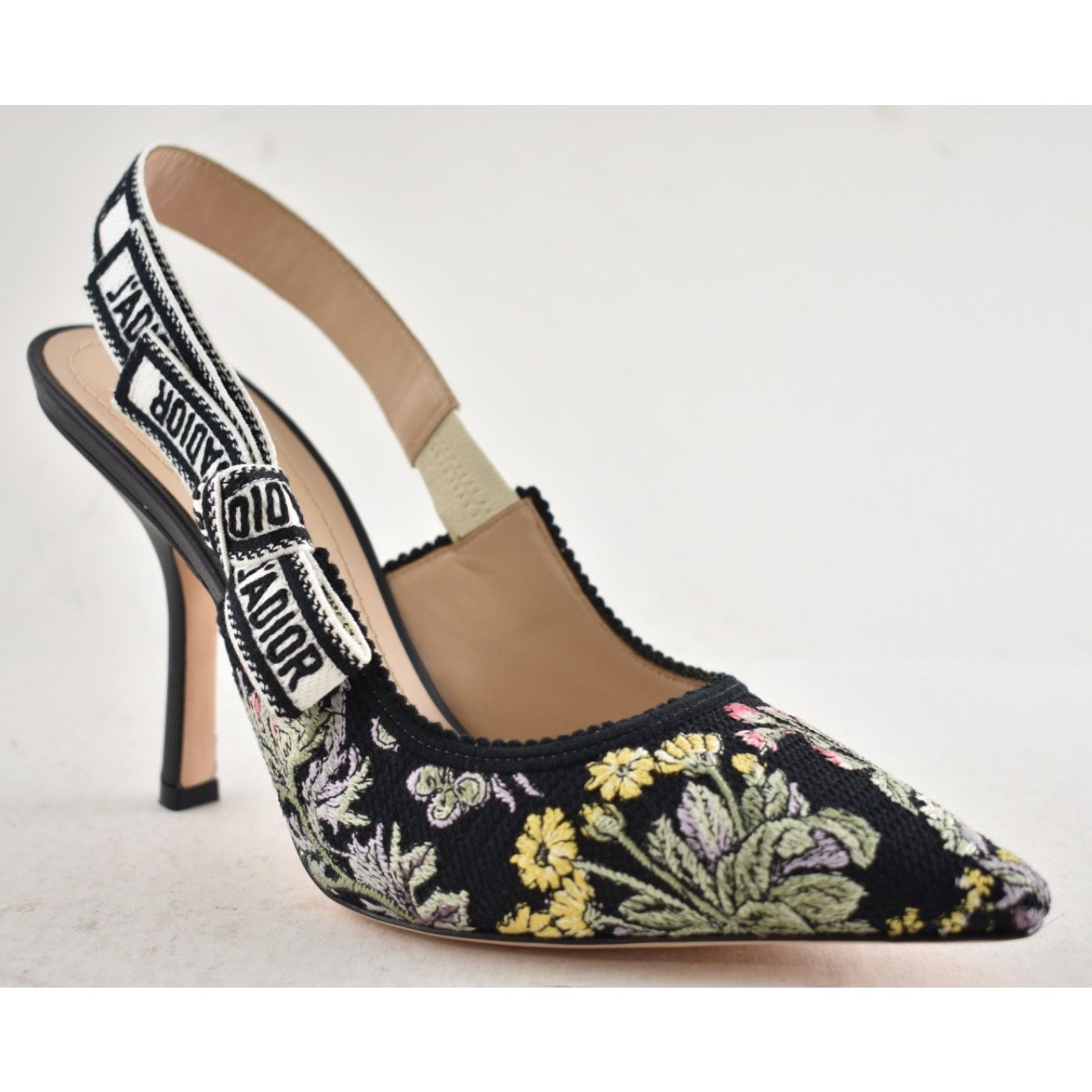 Dior Dior J'adior Millefiori Floral Ribbon Logo Slingback Pump Size US 7 / IT 37 - 5 Thumbnail