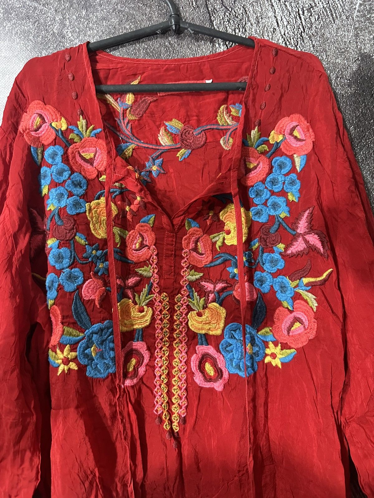 Johnny Was Johnny Was Multicolor Floral Silk Blouse Size M / US 6-8 / IT 42-44 - 2 Thumbnail